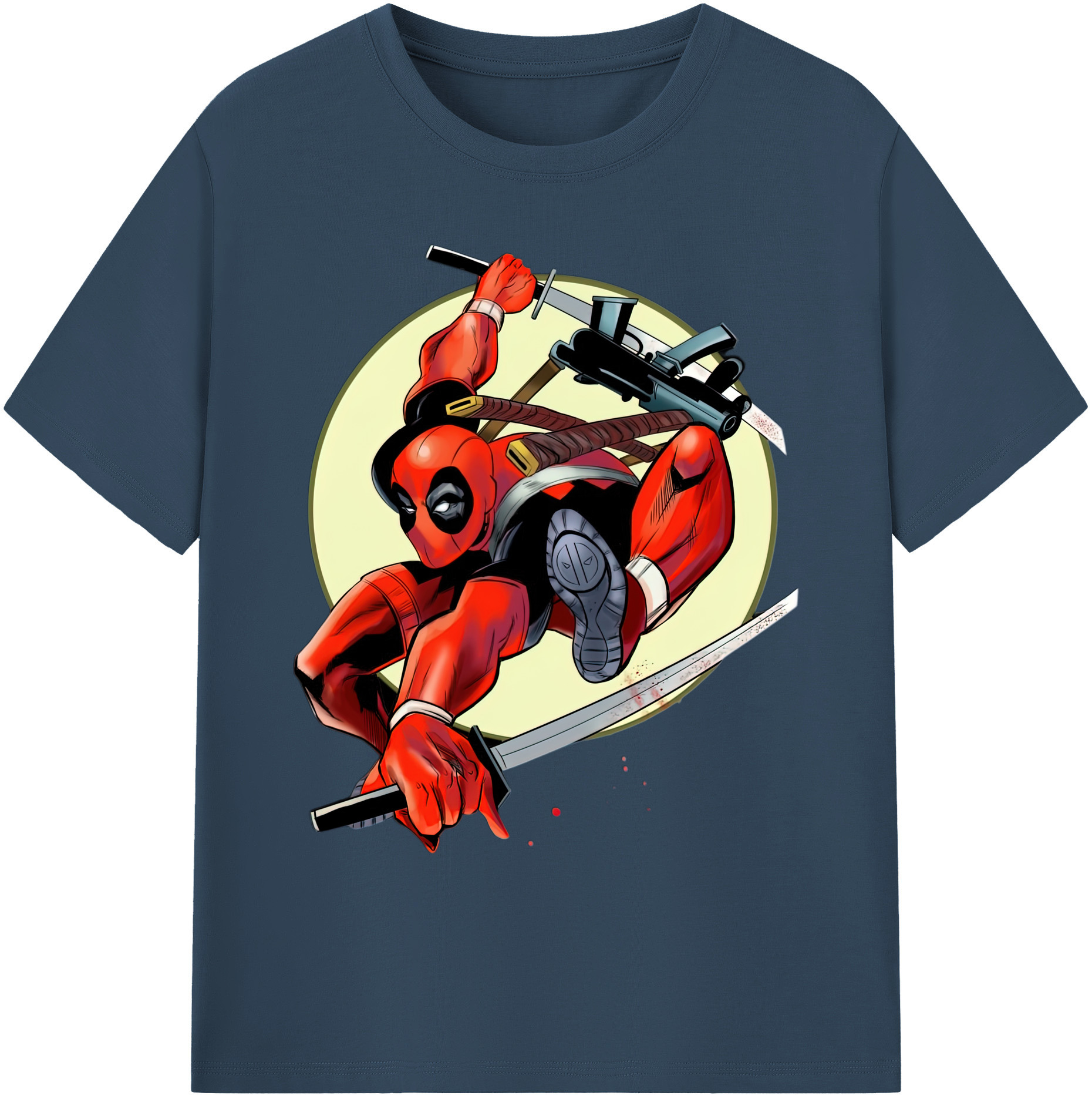 （画像用） Deadpool デッドプール 綿100％ メンズ半袖Tシャツ｜肌触りやわらか＆通気性