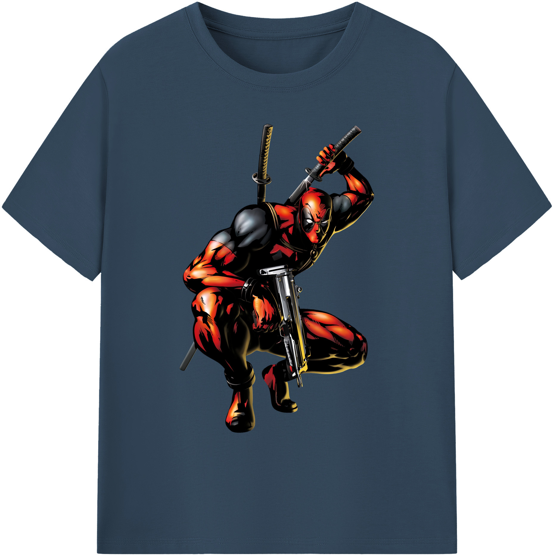 （画像用） Deadpool デッドプール 綿100％ メンズ半袖Tシャツ｜肌触りやわらか＆通気性