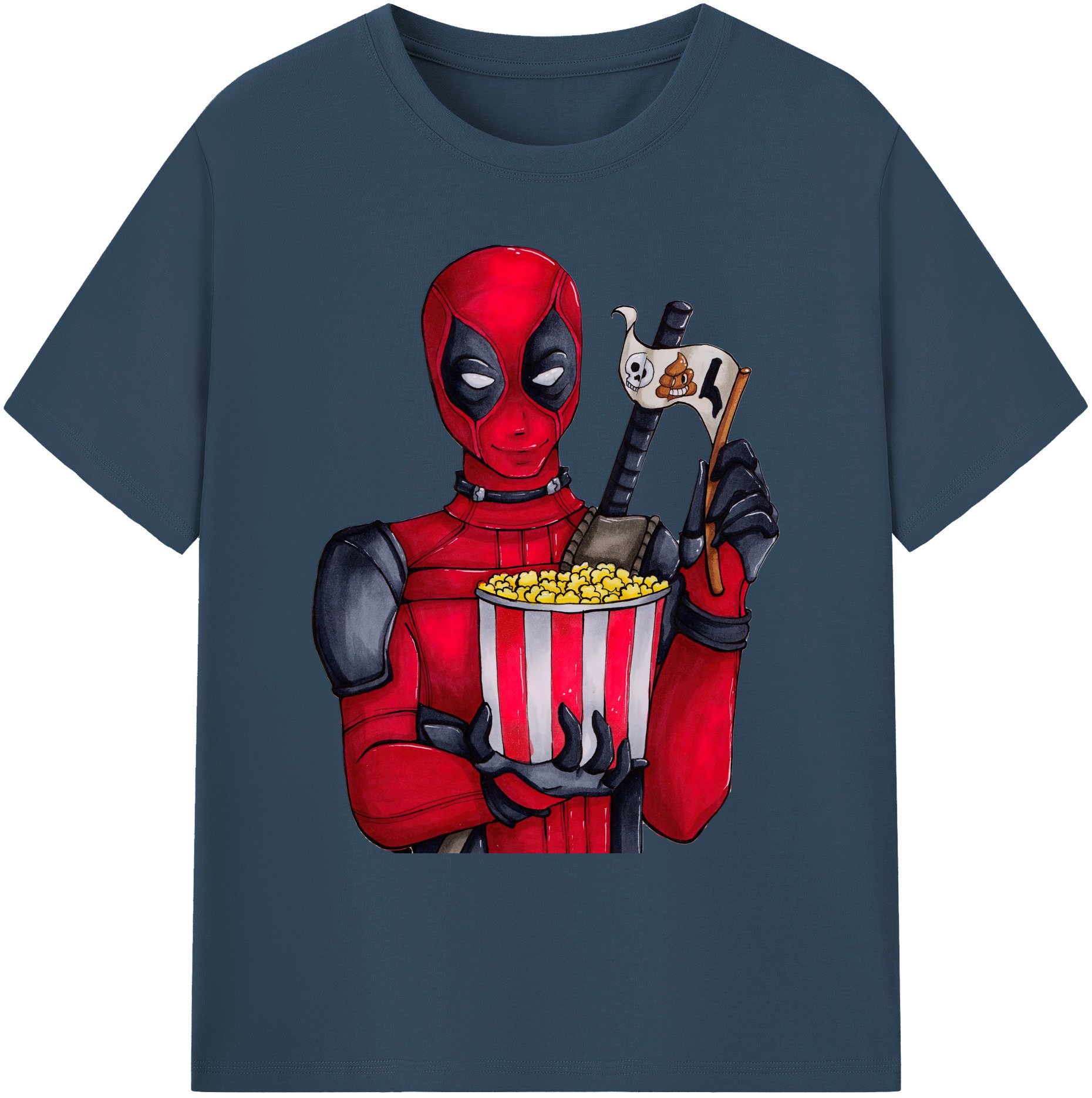 （画像用） Deadpool デッドプール 綿100％ メンズ半袖Tシャツ｜肌触りやわらか＆通気性