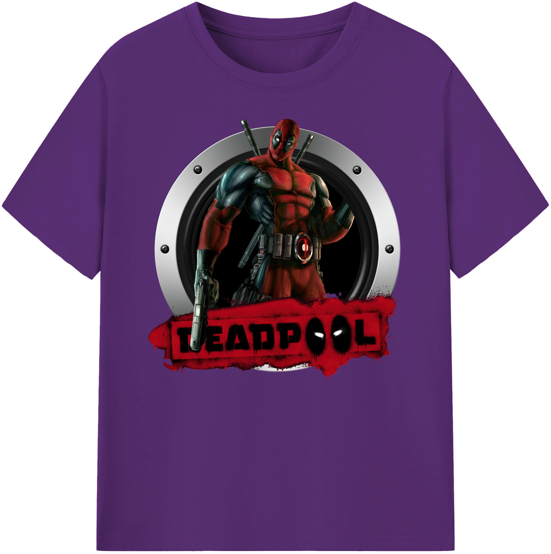 （画像用） Deadpool デッドプール 綿100％ メンズ半袖Tシャツ｜肌触りやわらか＆通気性