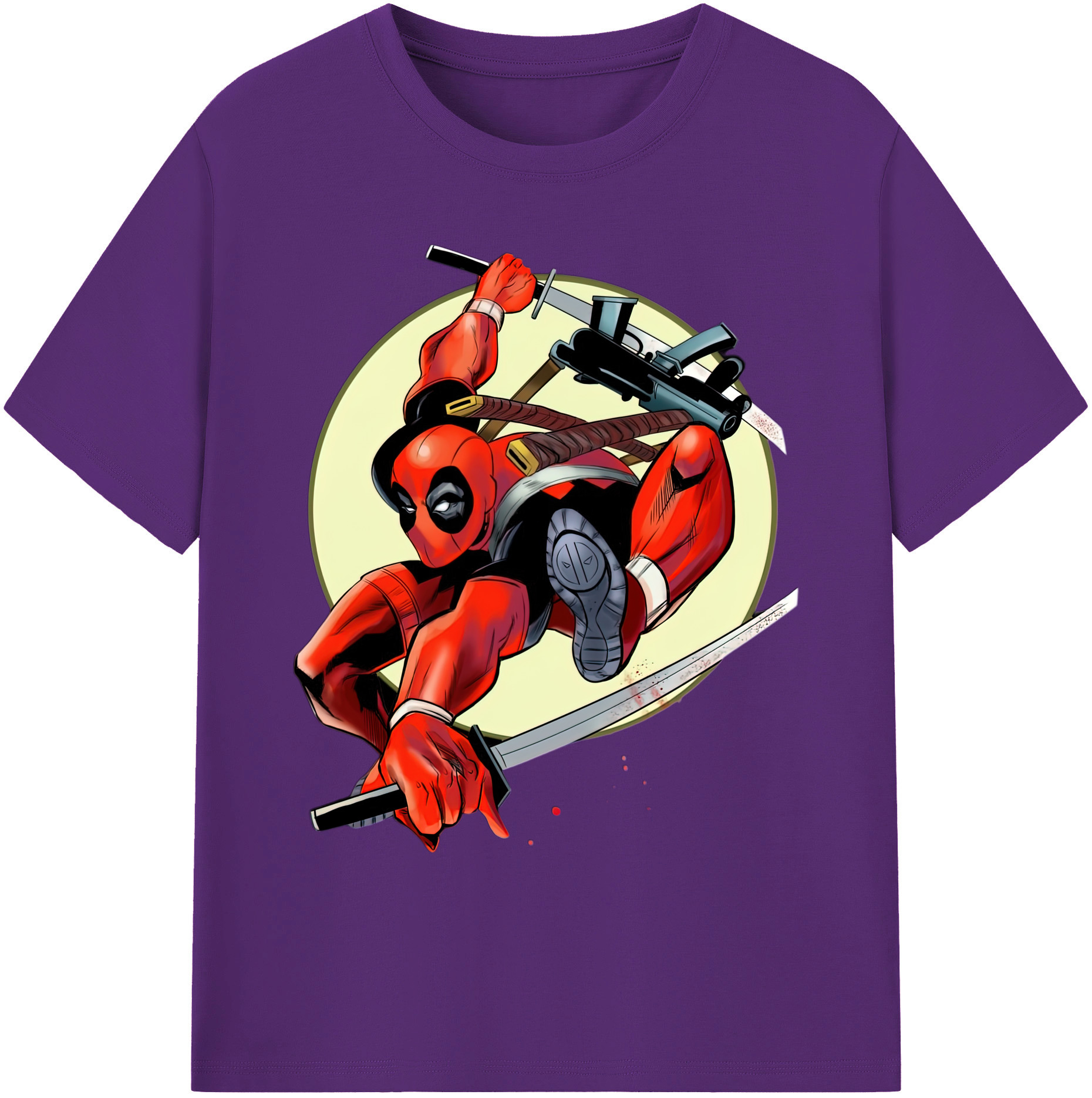 （画像用） Deadpool デッドプール 綿100％ メンズ半袖Tシャツ｜肌触りやわらか＆通気性