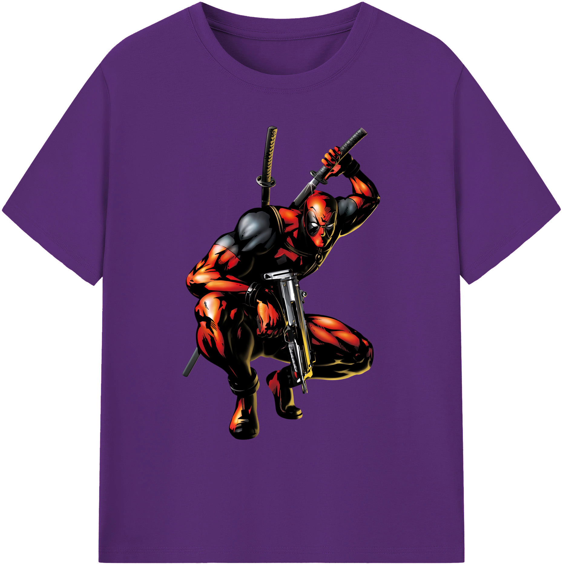 （画像用） Deadpool デッドプール 綿100％ メンズ半袖Tシャツ｜肌触りやわらか＆通気性