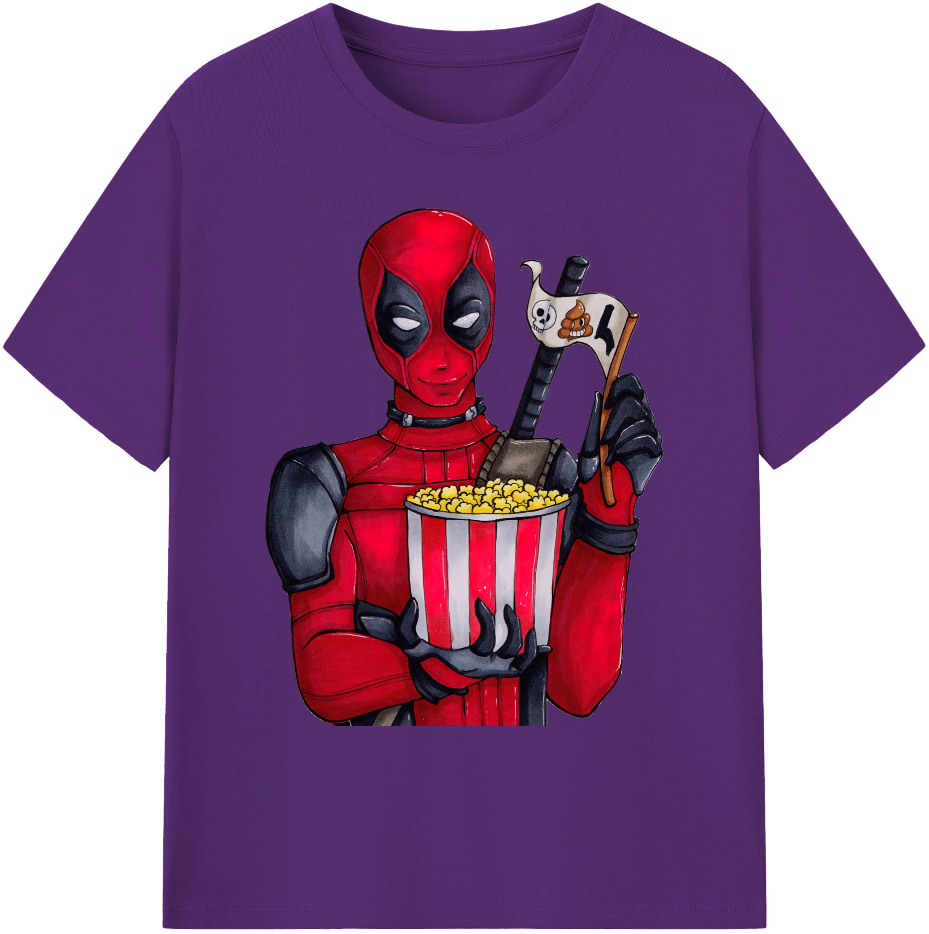 （画像用） Deadpool デッドプール 綿100％ メンズ半袖Tシャツ｜肌触りやわらか＆通気性