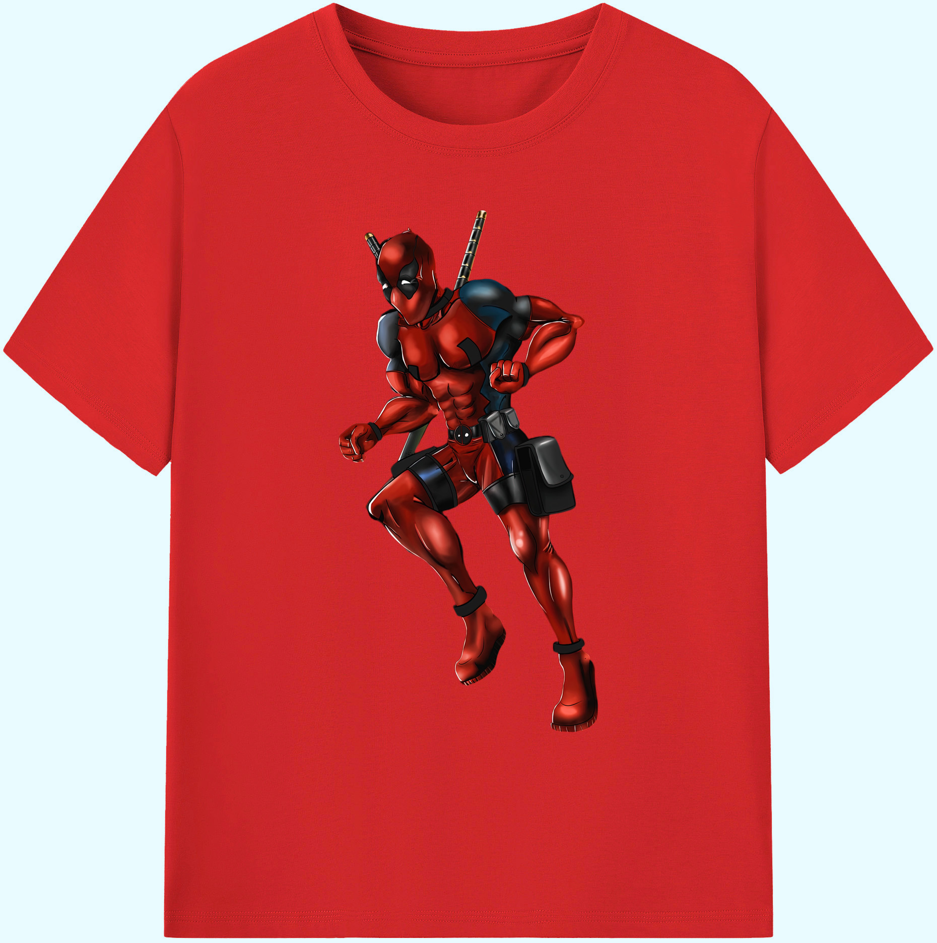 （画像用） Deadpool デッドプール 綿100％ メンズ半袖Tシャツ｜肌触りやわらか＆通気性
