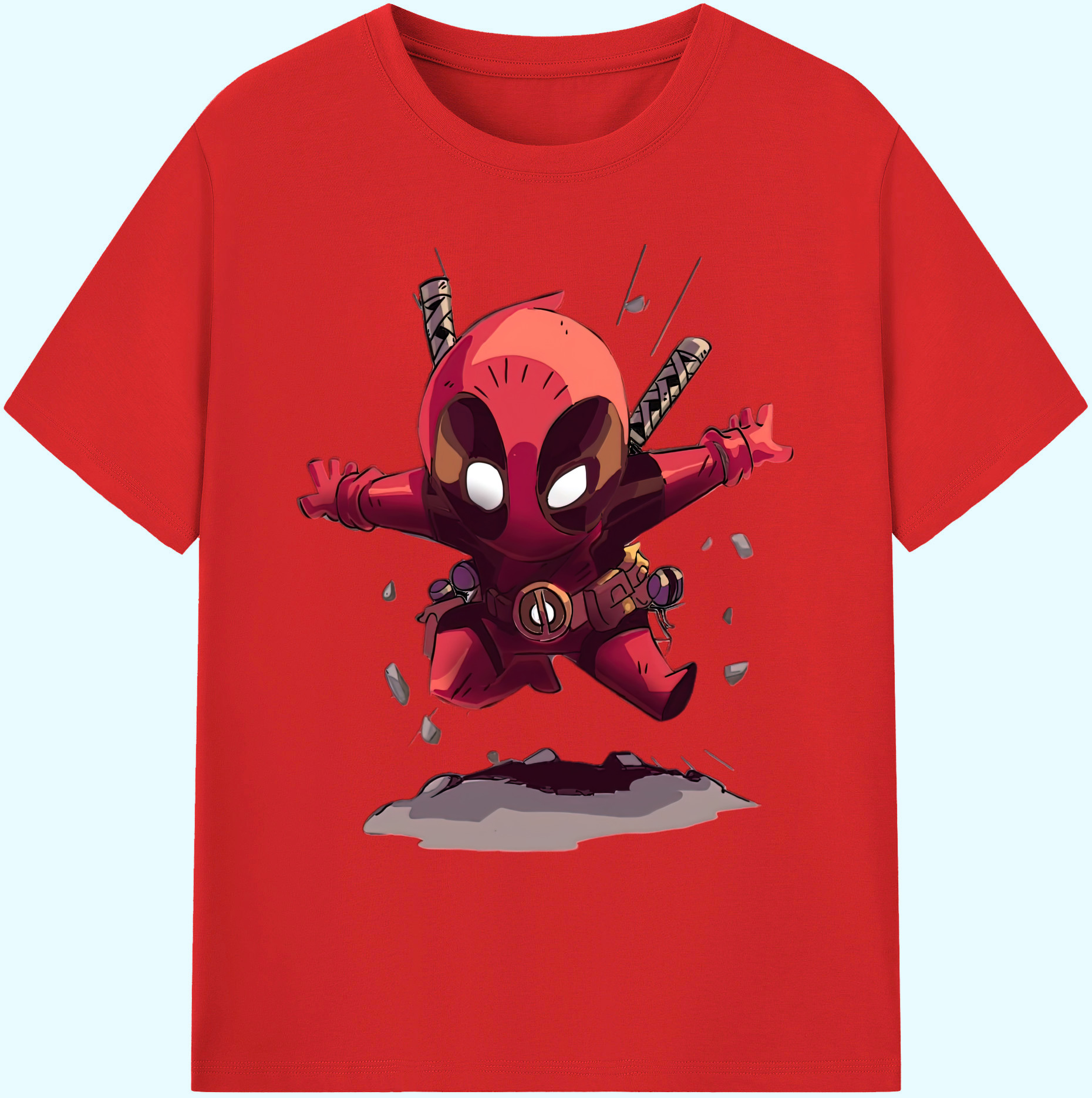 （画像用） Deadpool デッドプール 綿100％ メンズ半袖Tシャツ｜肌触りやわらか＆通気性