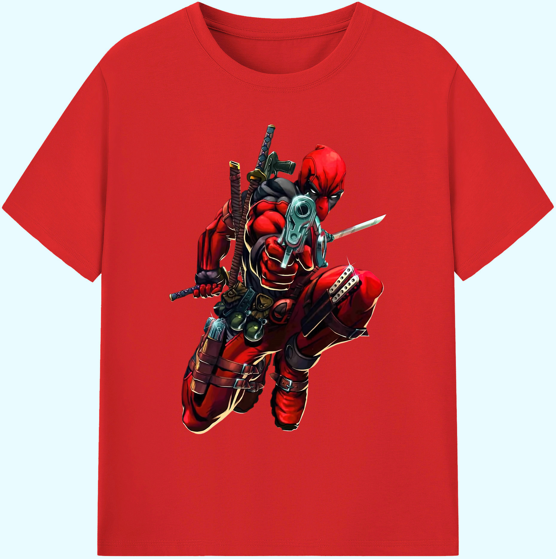 （画像用） Deadpool デッドプール 綿100％ メンズ半袖Tシャツ｜肌触りやわらか＆通気性