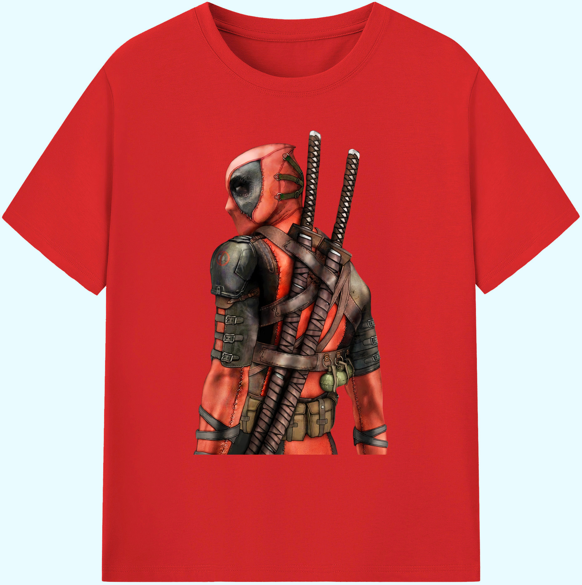（画像用） Deadpool デッドプール 綿100％ メンズ半袖Tシャツ｜肌触りやわらか＆通気性