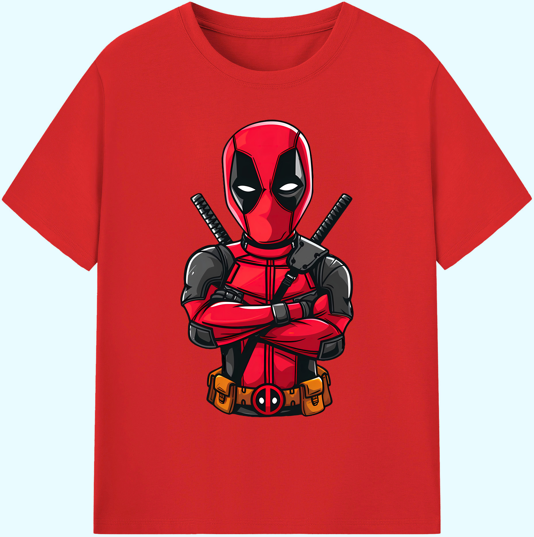 （画像用） Deadpool デッドプール 綿100％ メンズ半袖Tシャツ｜肌触りやわらか＆通気性