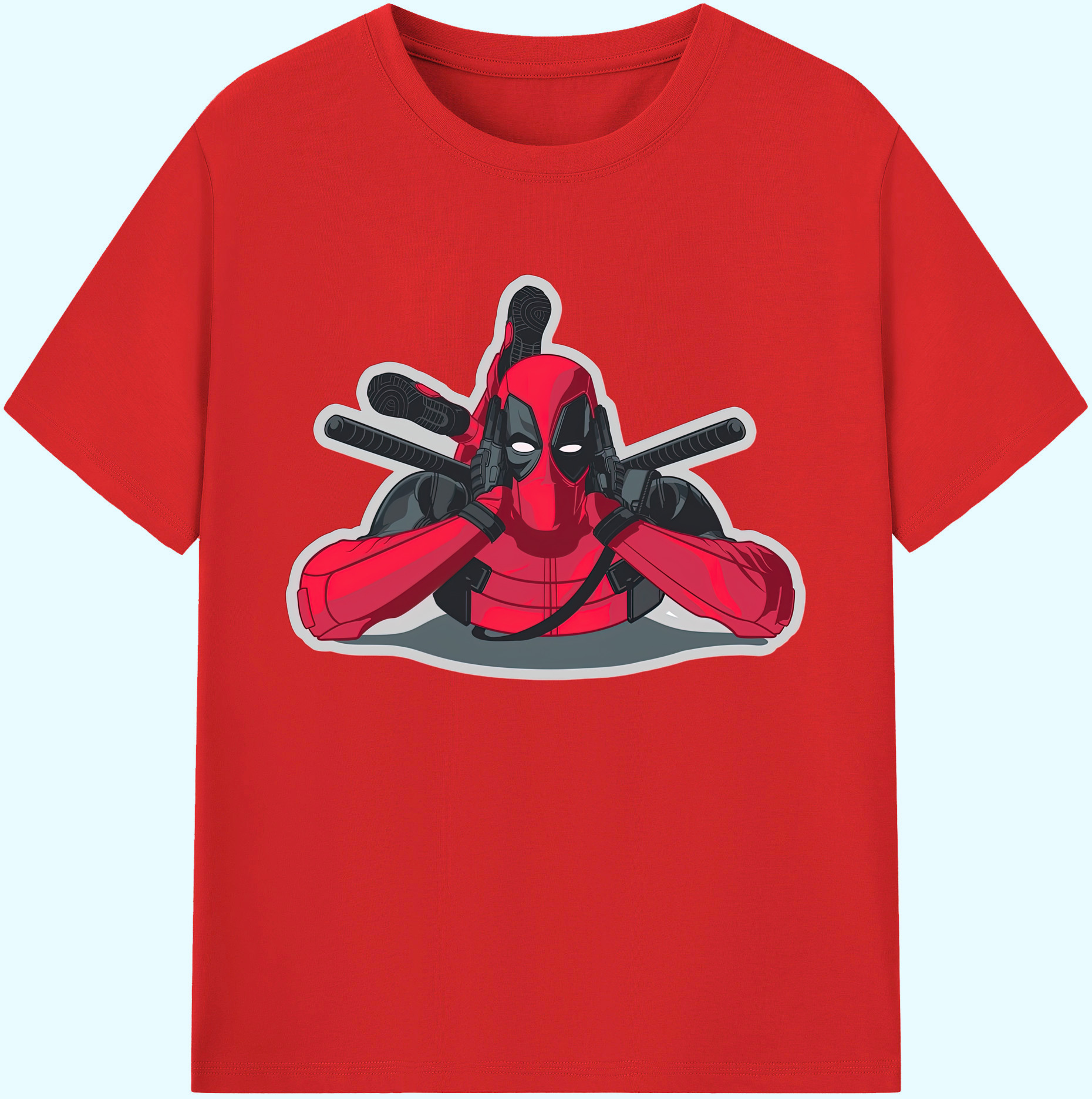 （画像用） Deadpool デッドプール 綿100％ メンズ半袖Tシャツ｜肌触りやわらか＆通気性