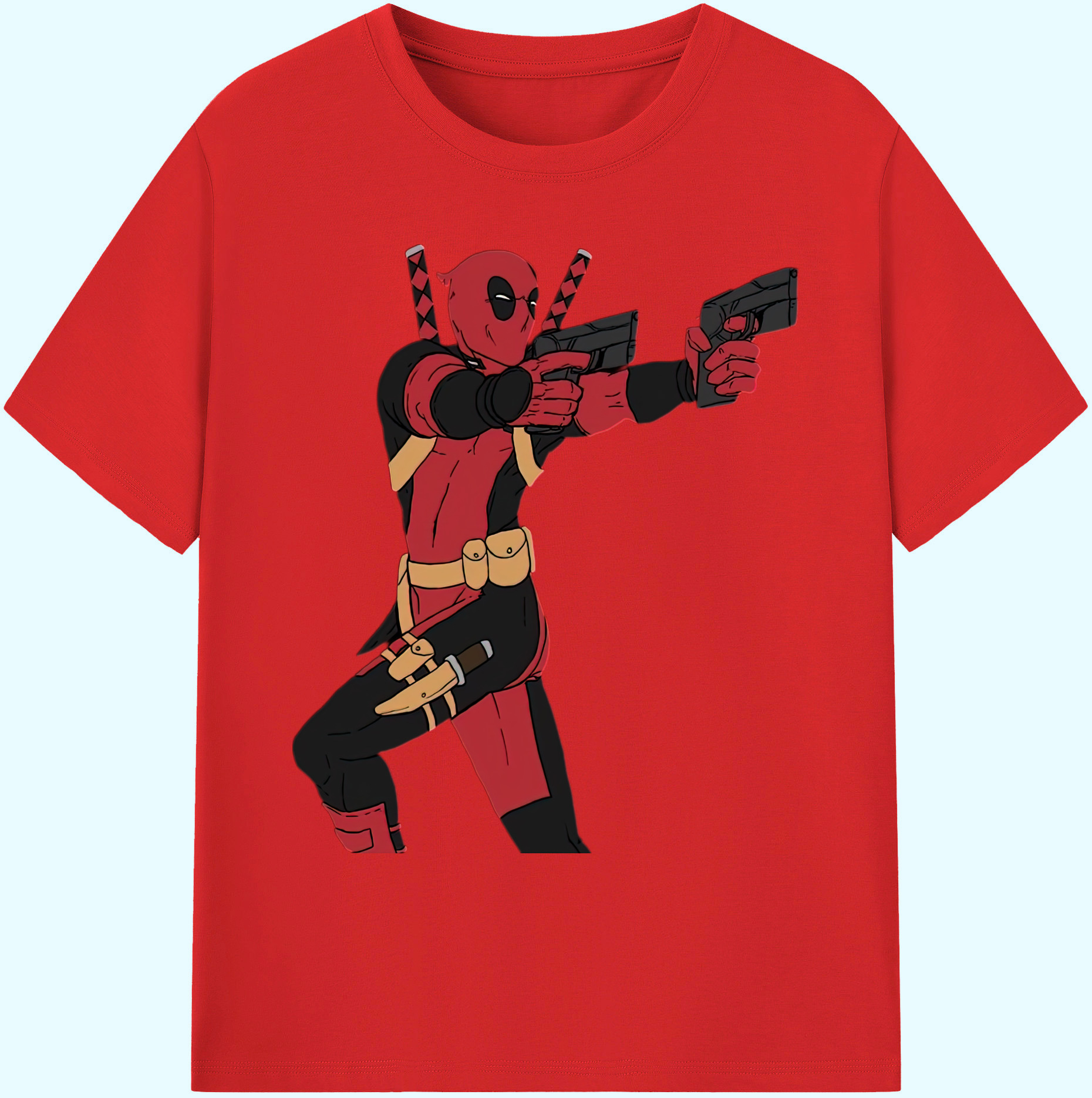 （画像用） Deadpool デッドプール 綿100％ メンズ半袖Tシャツ｜肌触りやわらか＆通気性