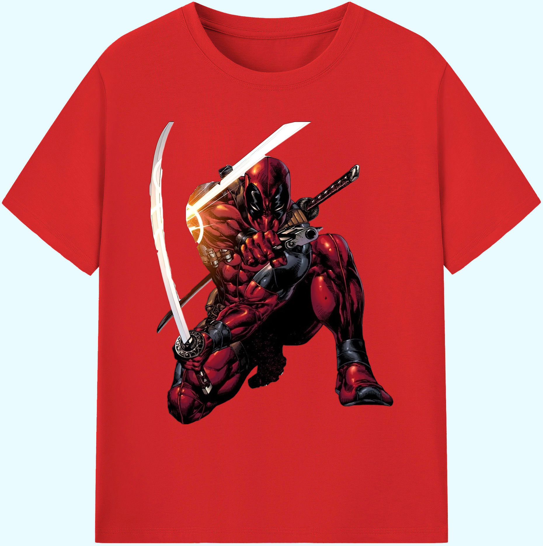 （画像用） Deadpool デッドプール 綿100％ メンズ半袖Tシャツ｜肌触りやわらか＆通気性