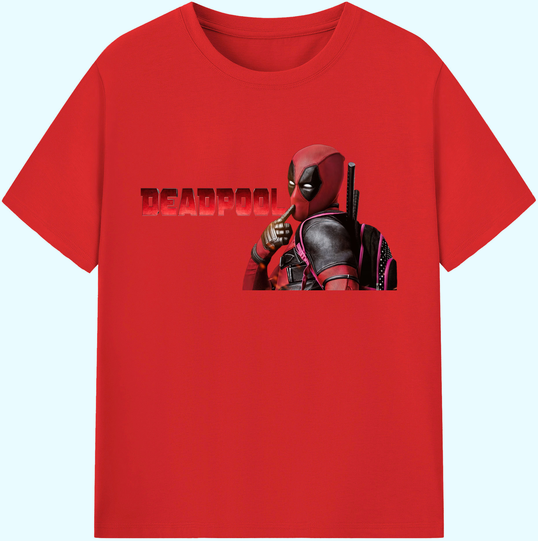 （画像用） Deadpool デッドプール 綿100％ メンズ半袖Tシャツ｜肌触りやわらか＆通気性