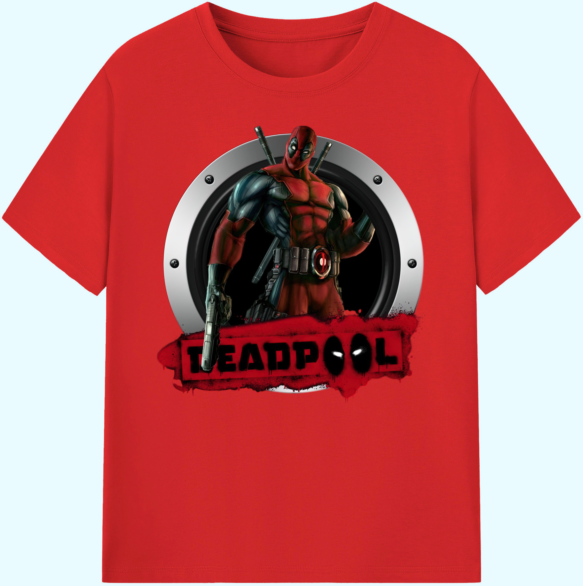 （画像用） Deadpool デッドプール 綿100％ メンズ半袖Tシャツ｜肌触りやわらか＆通気性