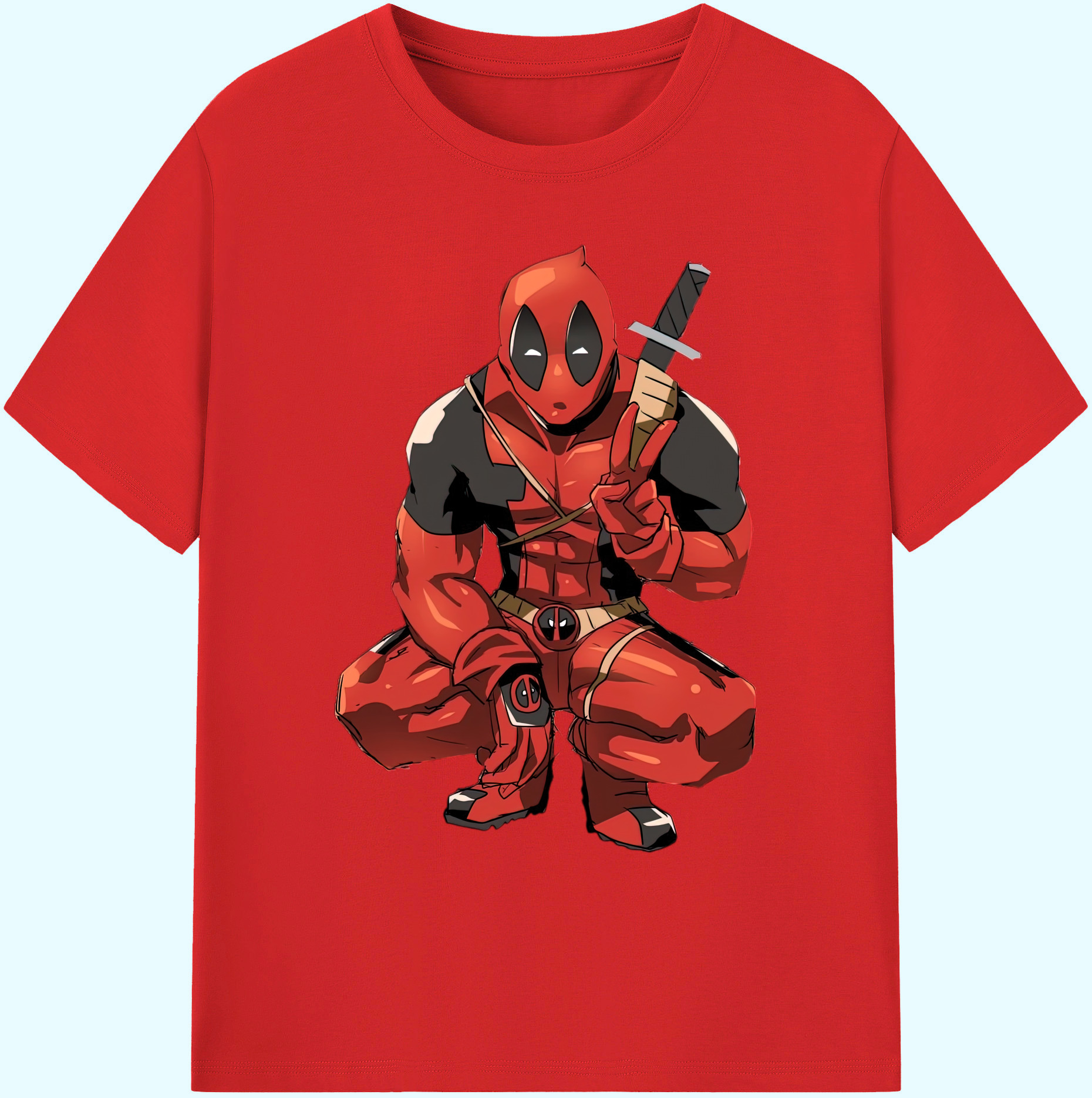 （画像用） Deadpool デッドプール 綿100％ メンズ半袖Tシャツ｜肌触りやわらか＆通気性