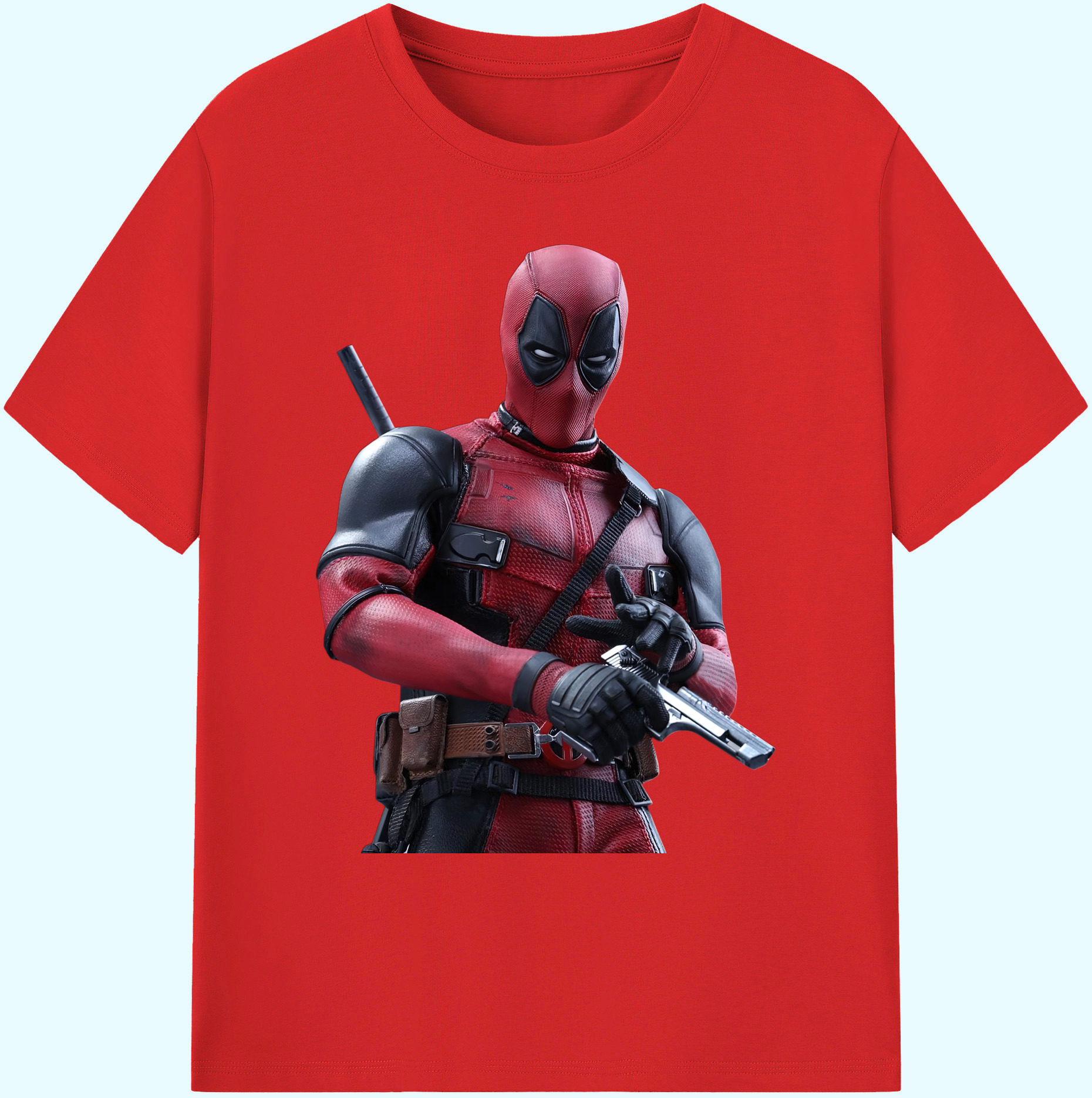 （画像用） Deadpool デッドプール 綿100％ メンズ半袖Tシャツ｜肌触りやわらか＆通気性