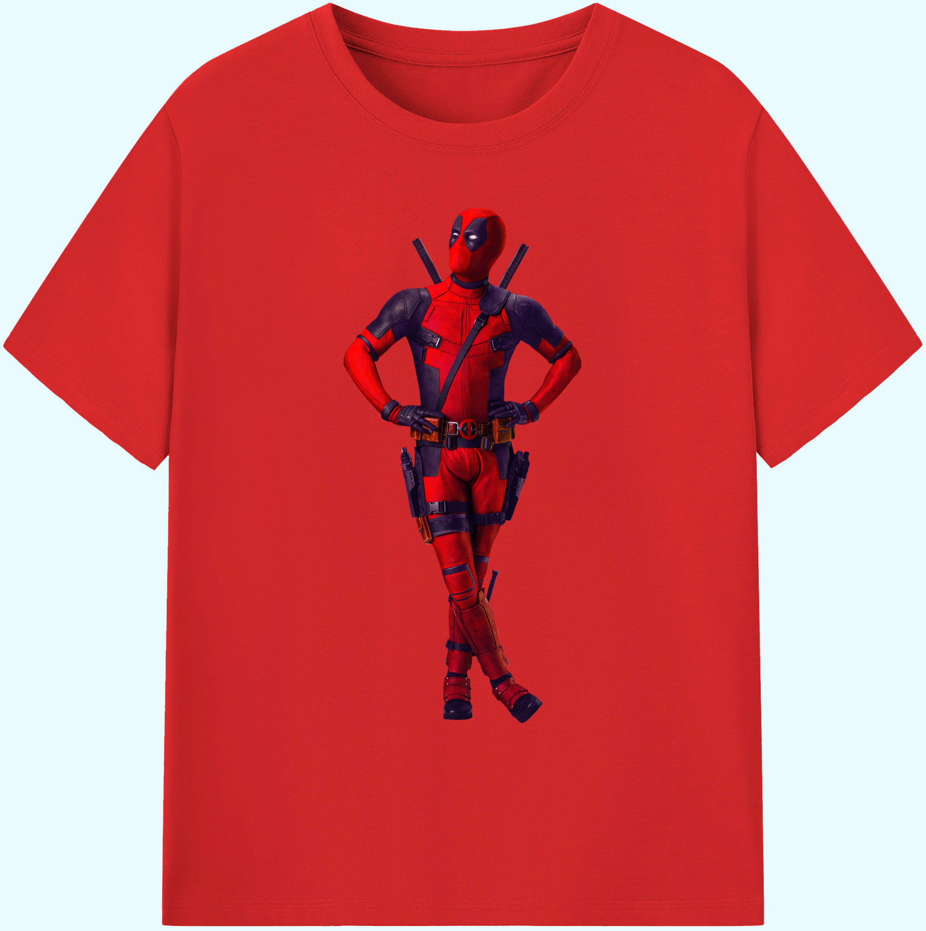 （画像用） Deadpool デッドプール 綿100％ メンズ半袖Tシャツ｜肌触りやわらか＆通気性
