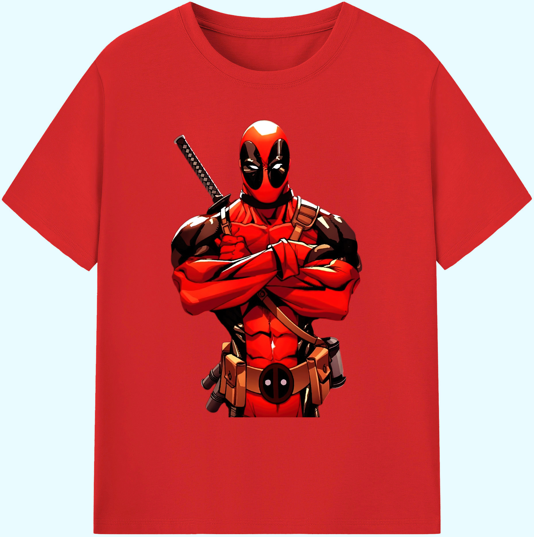 （画像用） Deadpool デッドプール 綿100％ メンズ半袖Tシャツ｜肌触りやわらか＆通気性
