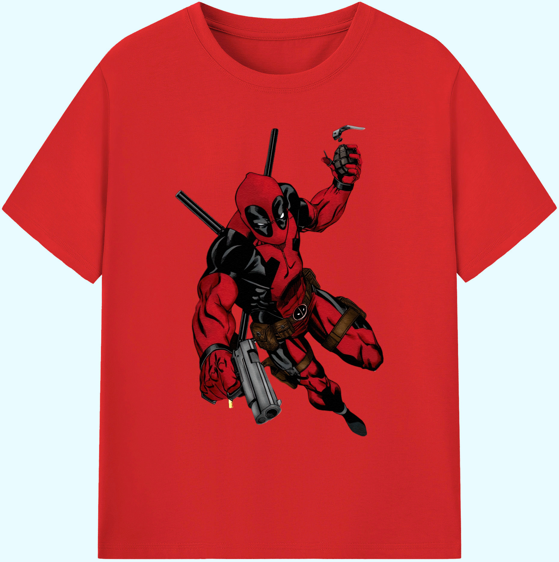 （画像用） Deadpool デッドプール 綿100％ メンズ半袖Tシャツ｜肌触りやわらか＆通気性