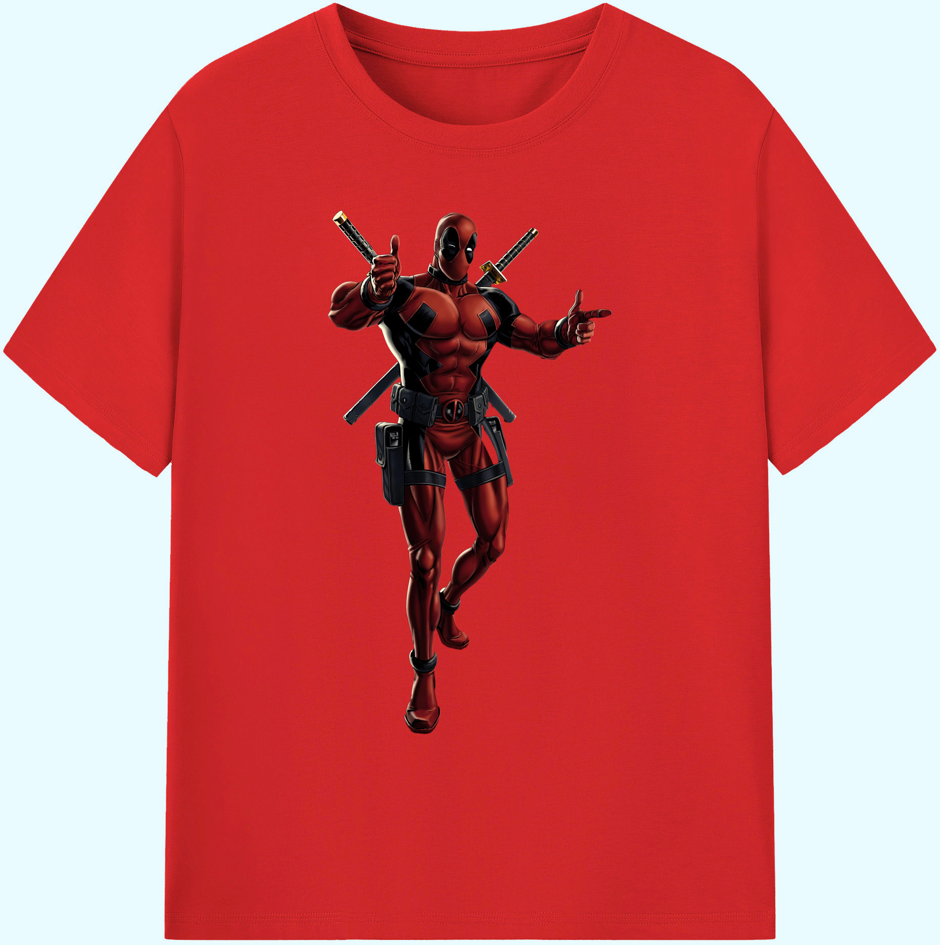 （画像用） Deadpool デッドプール 綿100％ メンズ半袖Tシャツ｜肌触りやわらか＆通気性