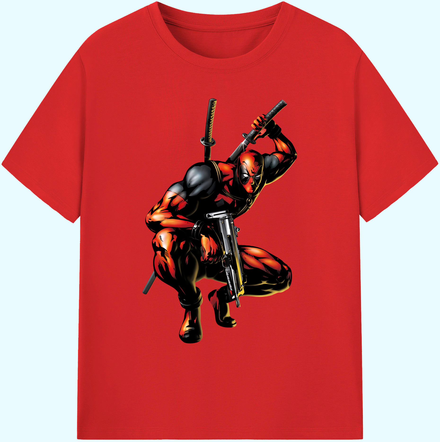 （画像用） Deadpool デッドプール 綿100％ メンズ半袖Tシャツ｜肌触りやわらか＆通気性
