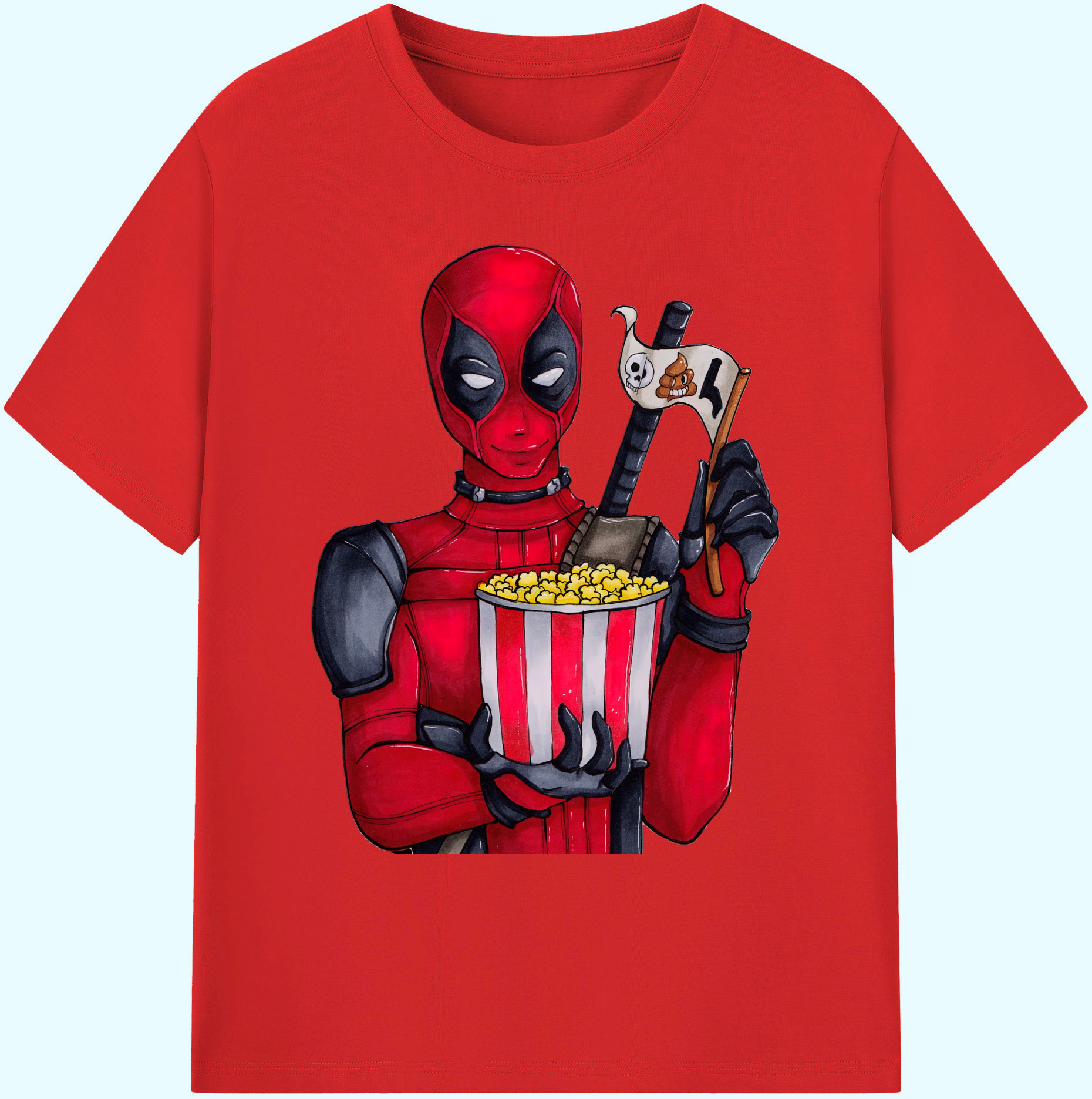 （画像用） Deadpool デッドプール 綿100％ メンズ半袖Tシャツ｜肌触りやわらか＆通気性