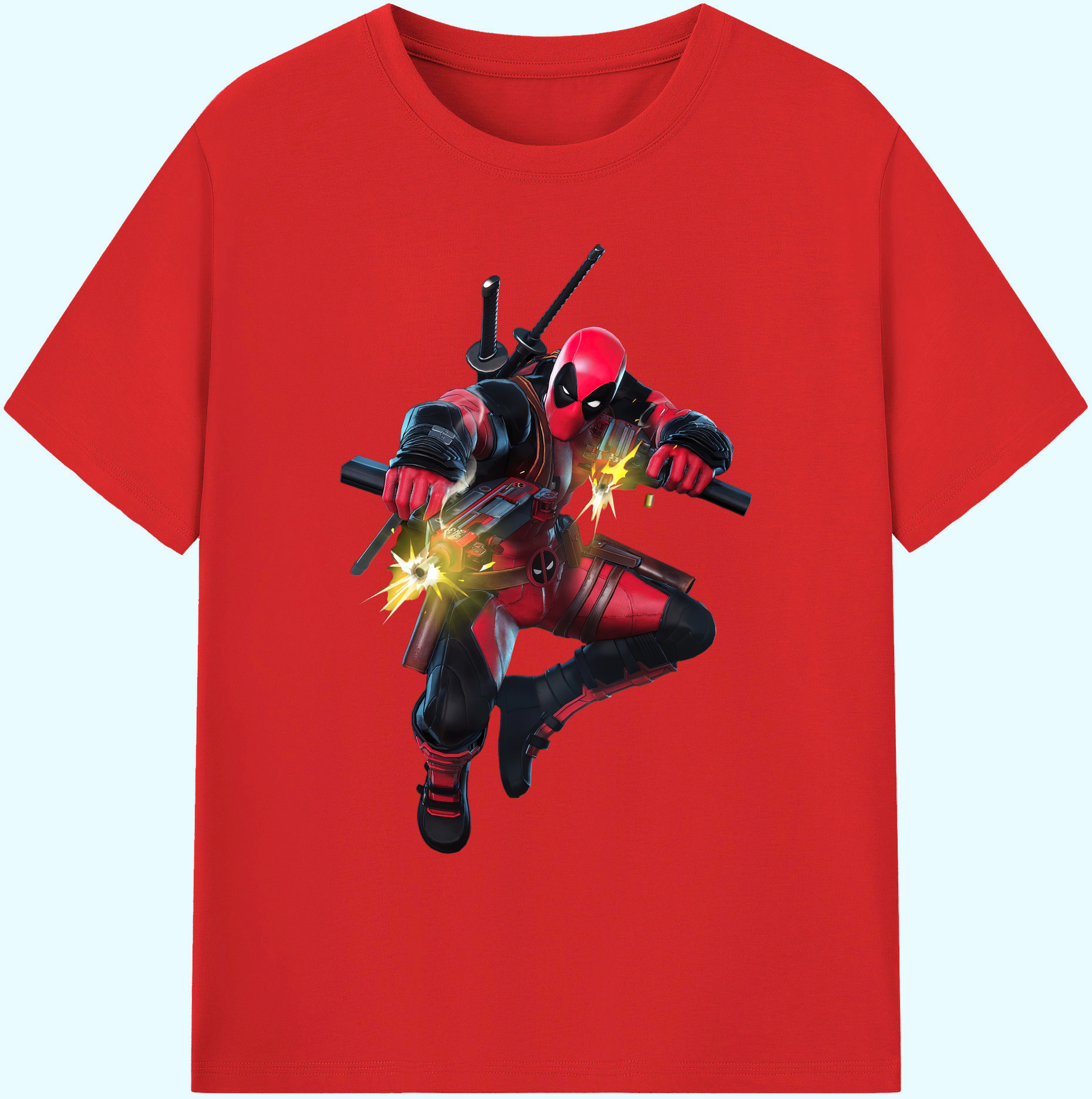 （画像用） Deadpool デッドプール 綿100％ メンズ半袖Tシャツ｜肌触りやわらか＆通気性