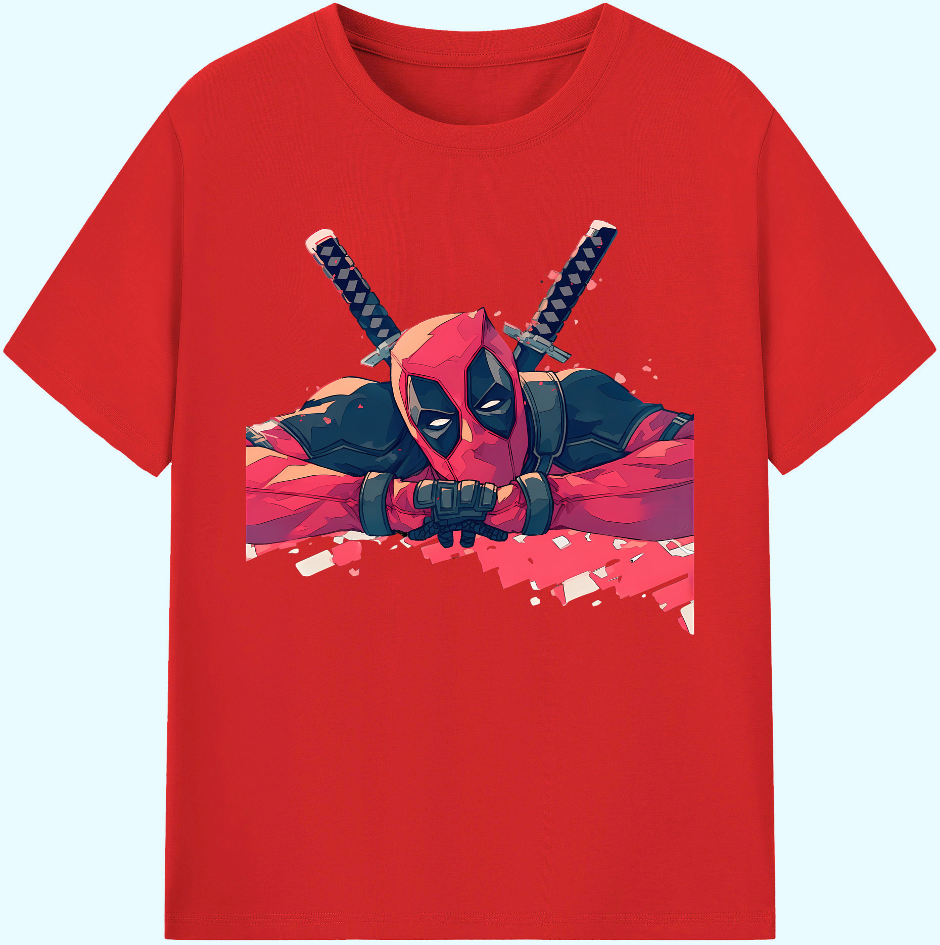 （画像用） Deadpool デッドプール 綿100％ メンズ半袖Tシャツ｜肌触りやわらか＆通気性