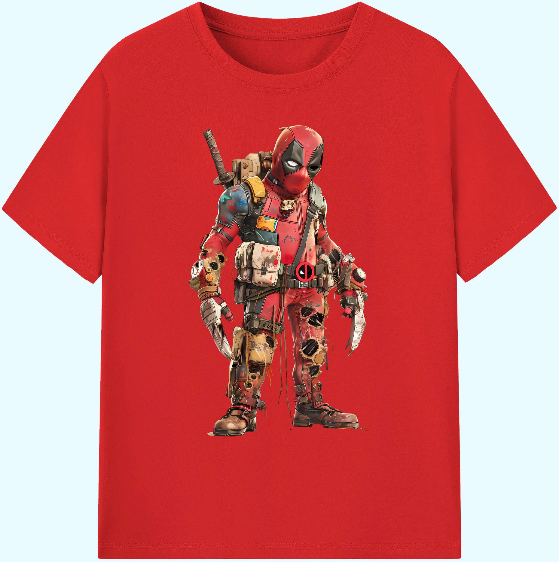 （画像用） Deadpool デッドプール 綿100％ メンズ半袖Tシャツ｜肌触りやわらか＆通気性