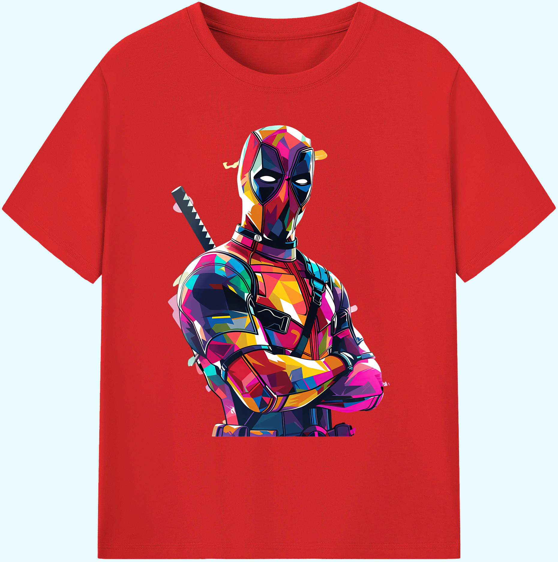 （画像用） Deadpool デッドプール 綿100％ メンズ半袖Tシャツ｜肌触りやわらか＆通気性