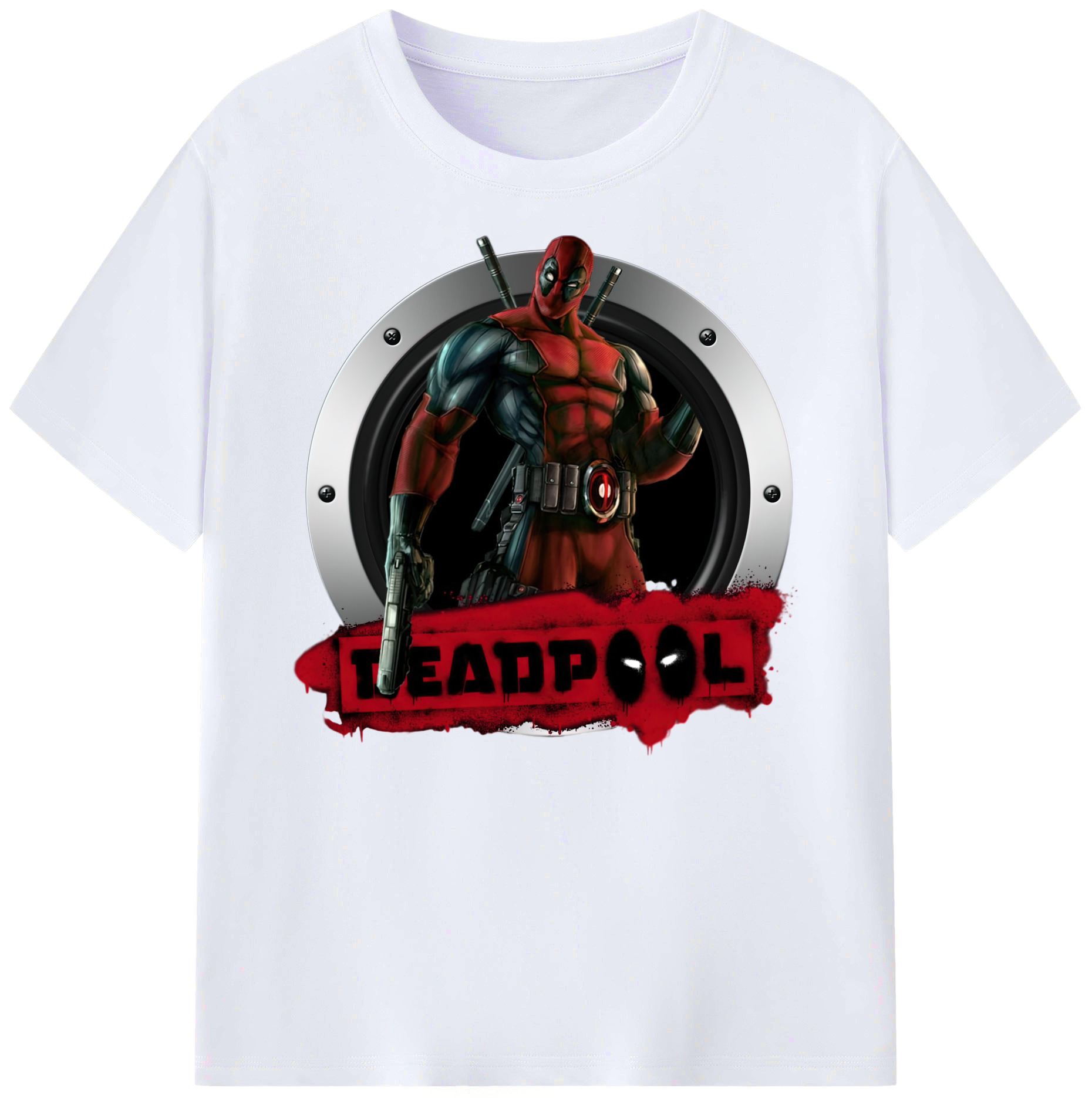 （画像用） Deadpool デッドプール 綿100％ メンズ半袖Tシャツ｜肌触りやわらか＆通気性
