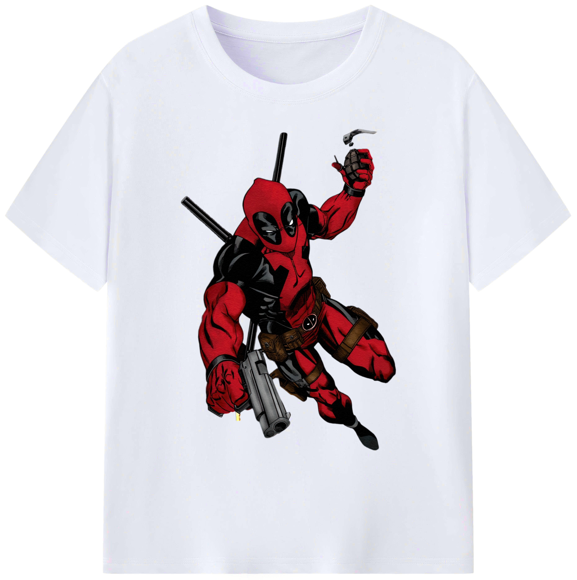 （画像用） Deadpool デッドプール 綿100％ メンズ半袖Tシャツ｜肌触りやわらか＆通気性