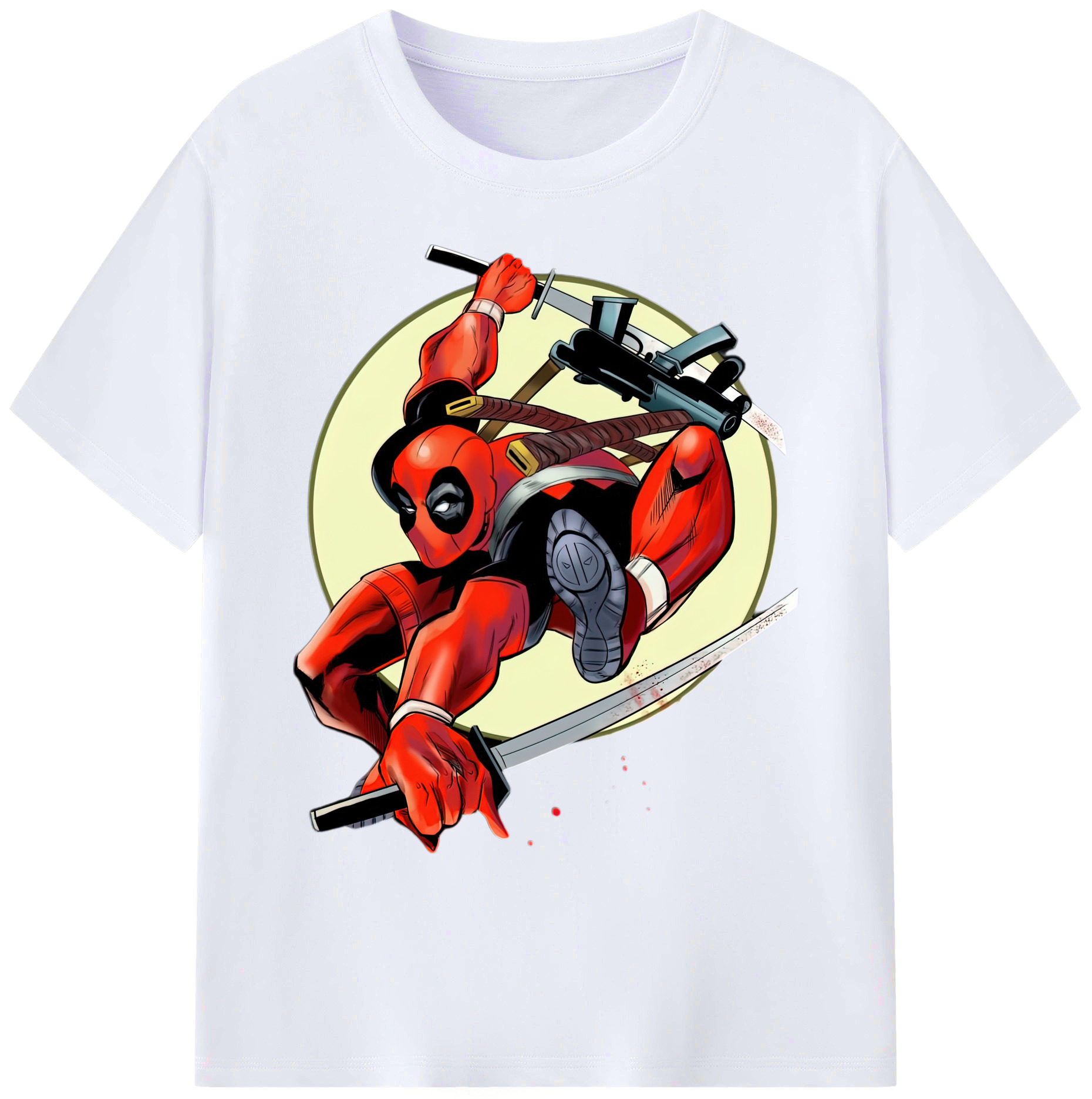 （画像用） Deadpool デッドプール 綿100％ メンズ半袖Tシャツ｜肌触りやわらか＆通気性