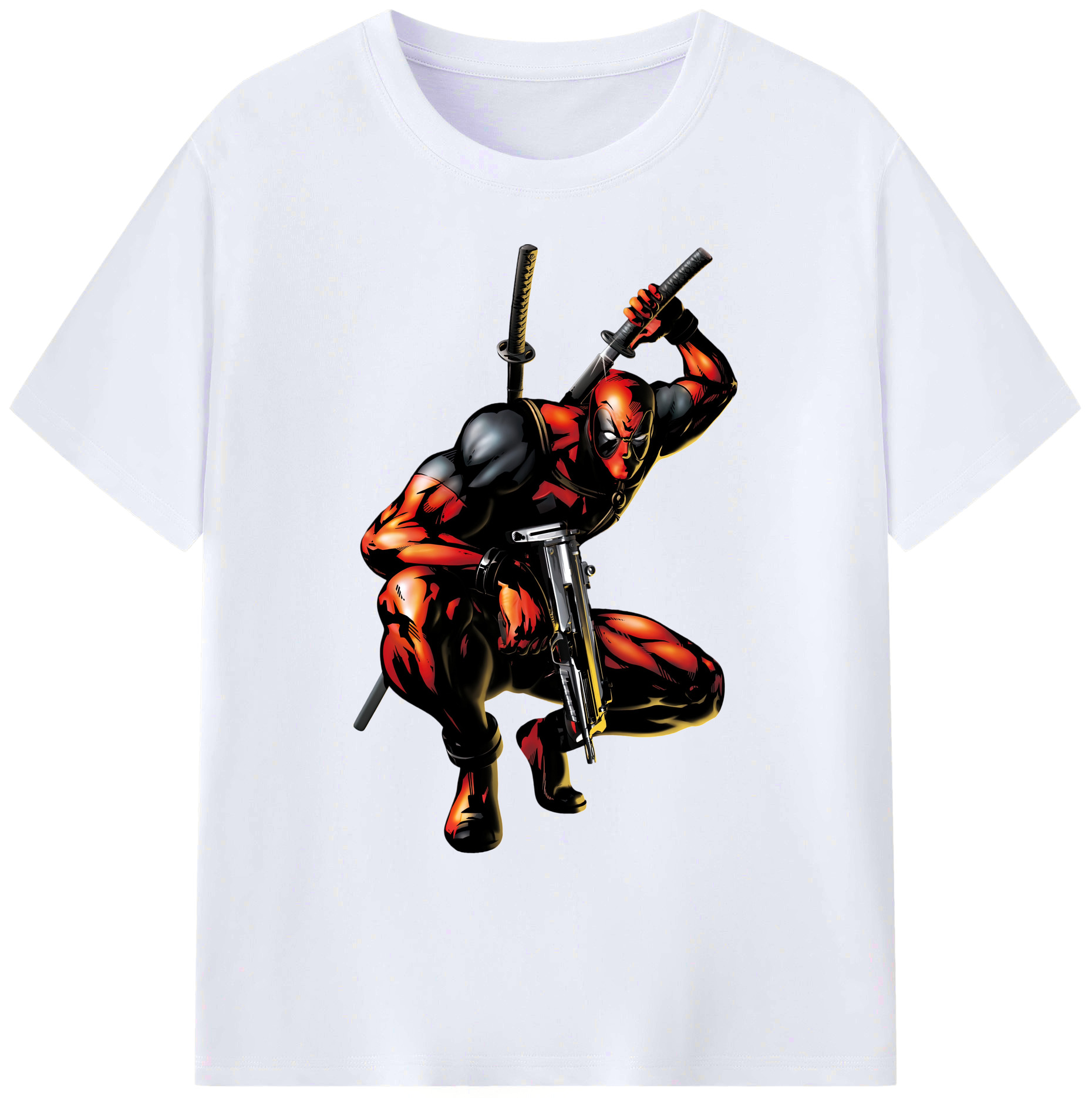 （画像用） Deadpool デッドプール 綿100％ メンズ半袖Tシャツ｜肌触りやわらか＆通気性