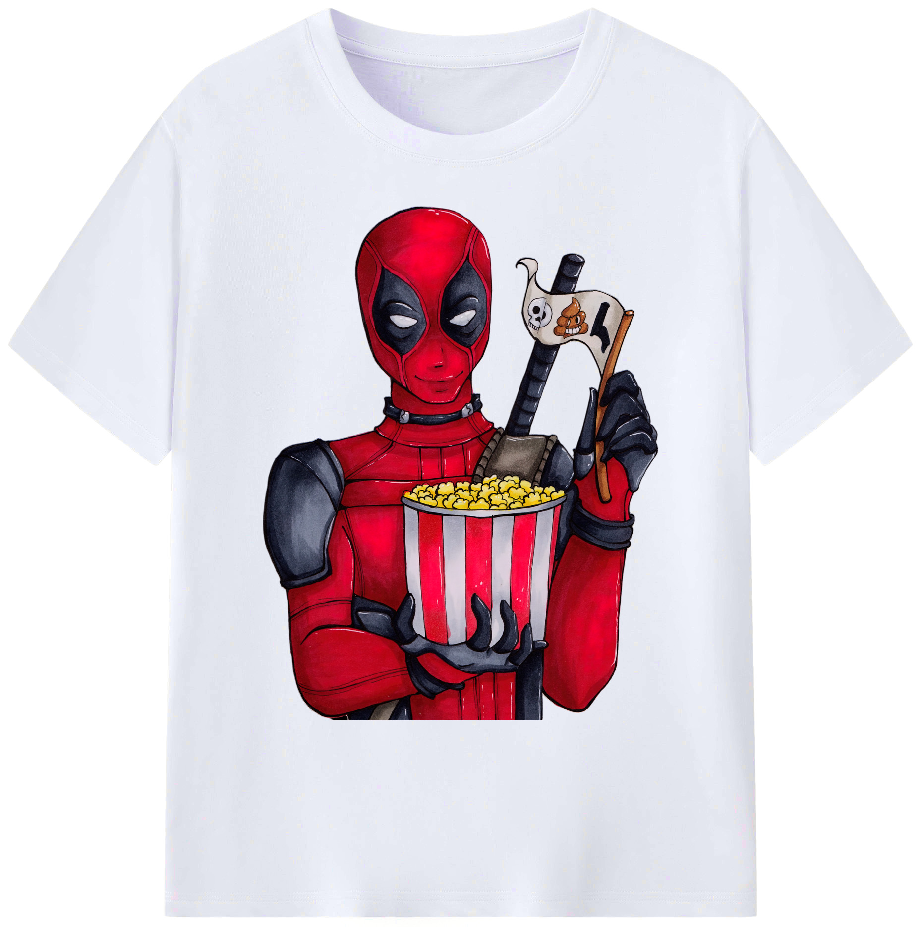 （画像用） Deadpool デッドプール 綿100％ メンズ半袖Tシャツ｜肌触りやわらか＆通気性