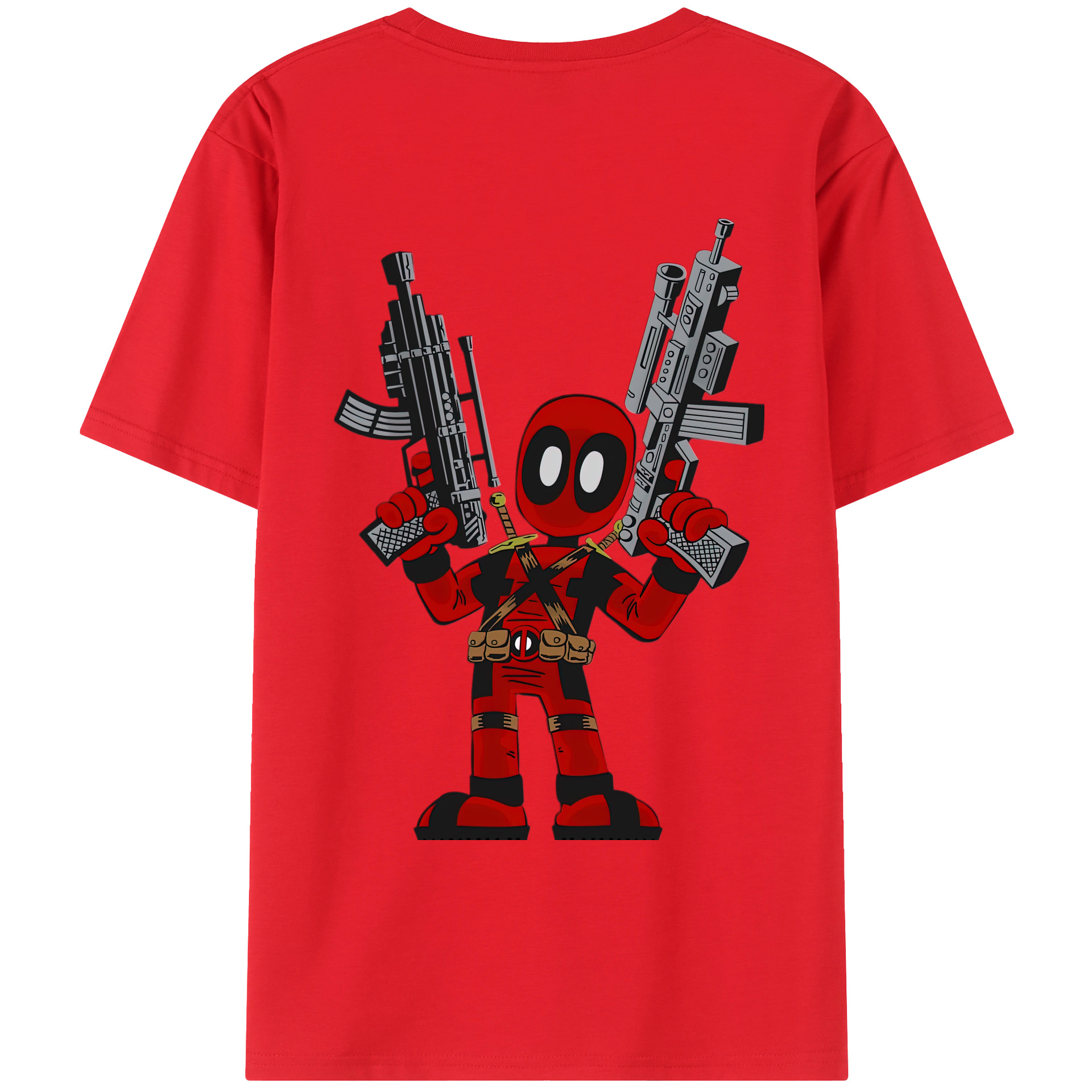 （画像用） Deadpool デッドプール レディース半袖Tシャツ(バックプリント)