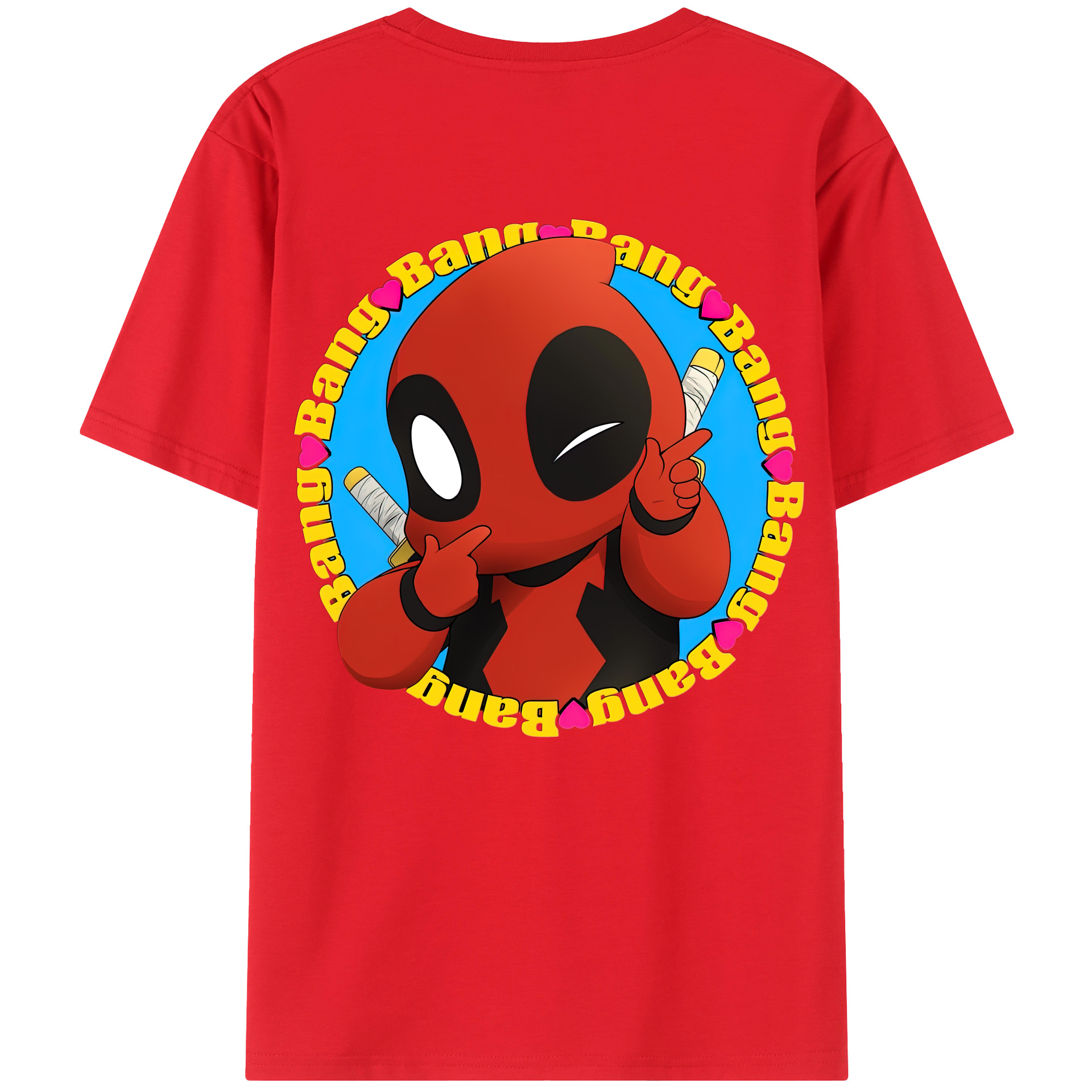 （画像用） Deadpool デッドプール レディース半袖Tシャツ(バックプリント)