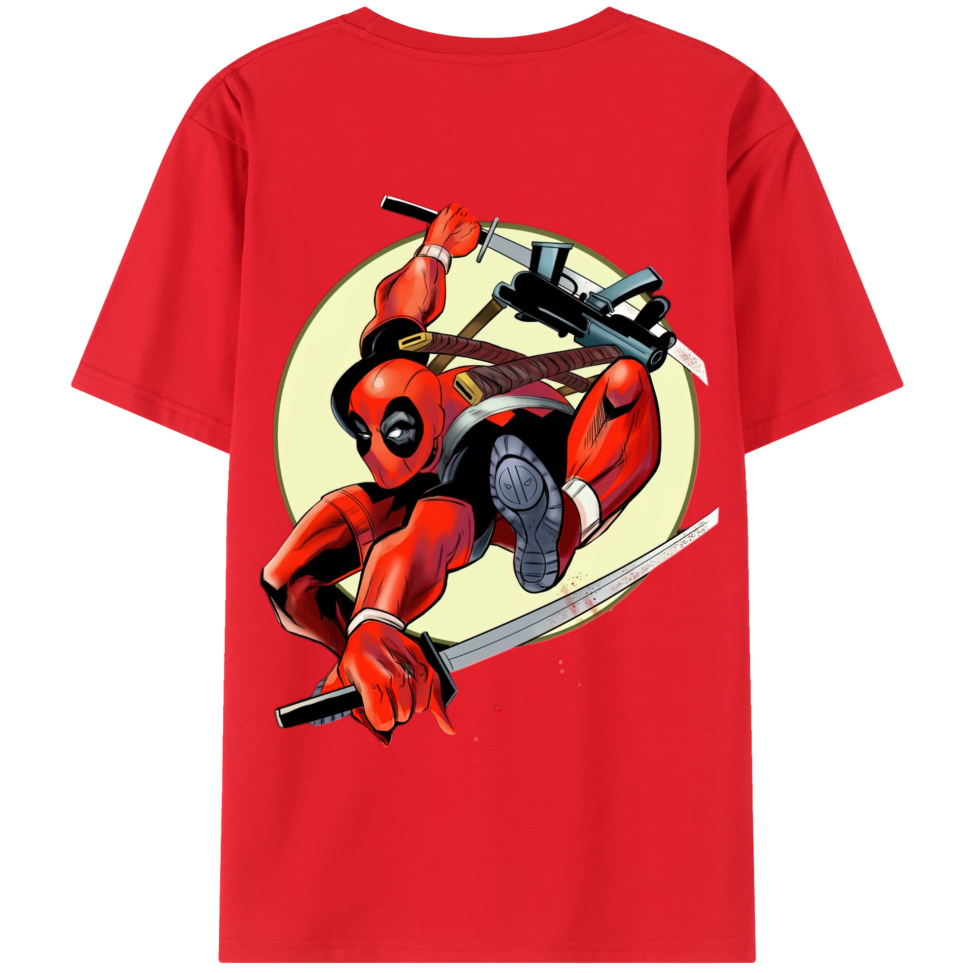 （画像用） Deadpool デッドプール レディース半袖Tシャツ(バックプリント)