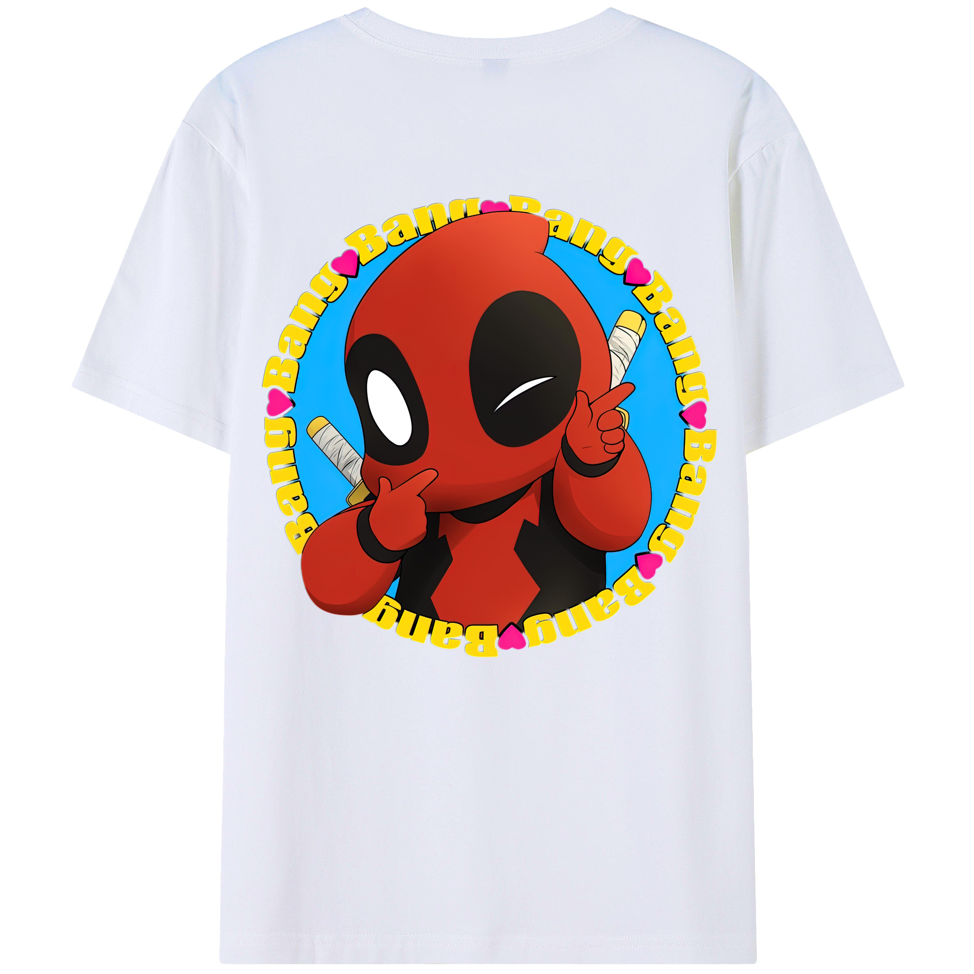 （画像用） Deadpool デッドプール レディース半袖Tシャツ(バックプリント)