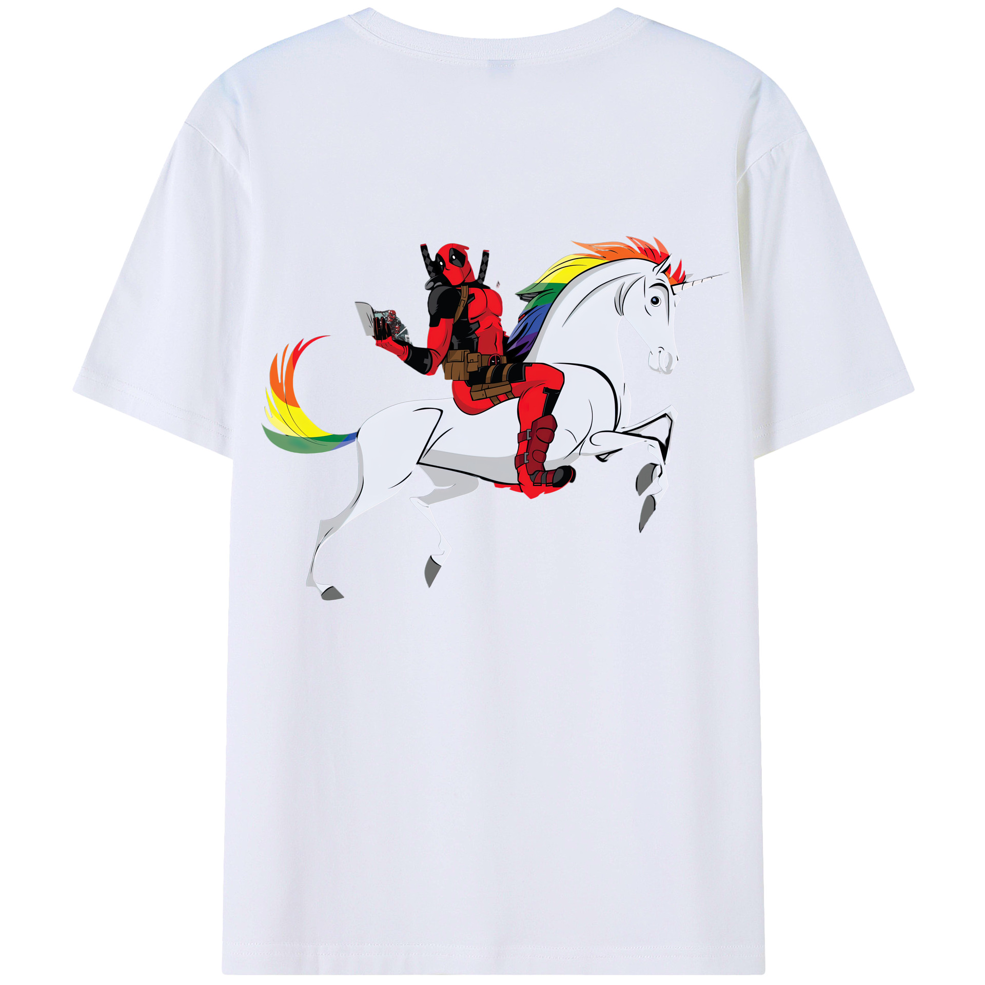 （画像用） Deadpool デッドプール レディース半袖Tシャツ(バックプリント)