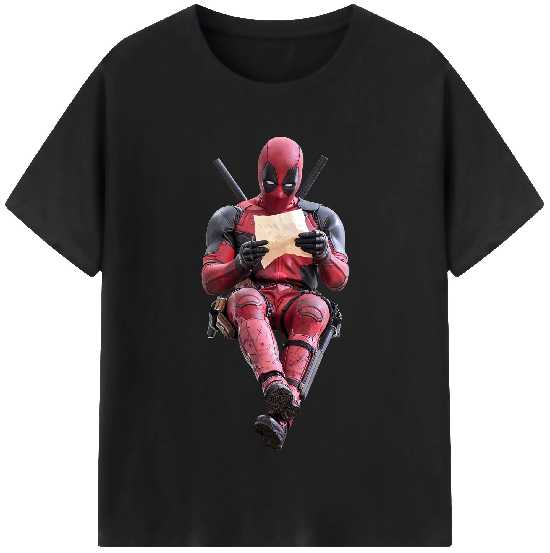 （画像用） Deadpool デッドプール レディースカジュアルプリントTシャツ（綿100％）
