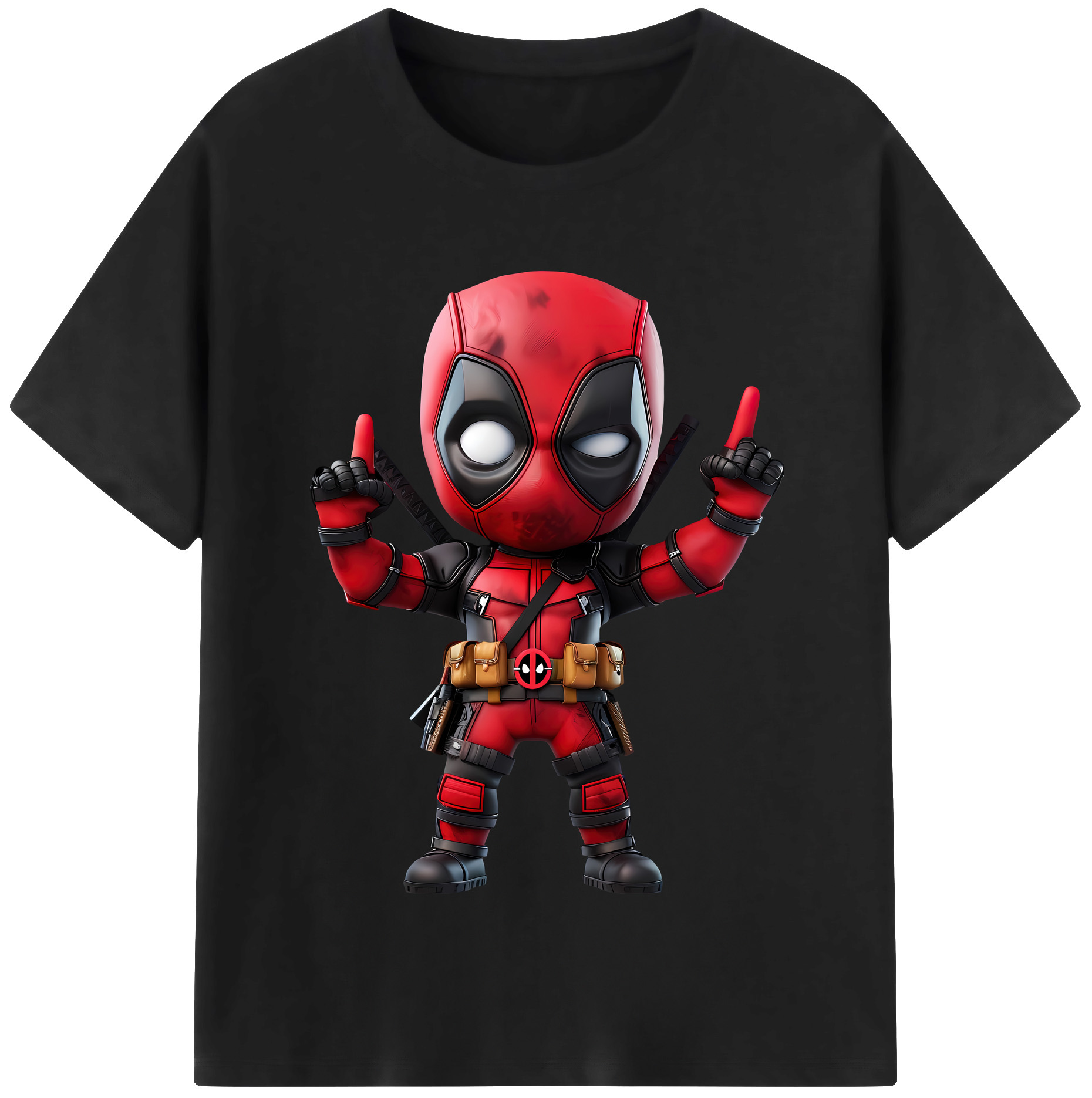 （画像用） Deadpool デッドプール レディースカジュアルプリントTシャツ（綿100％）