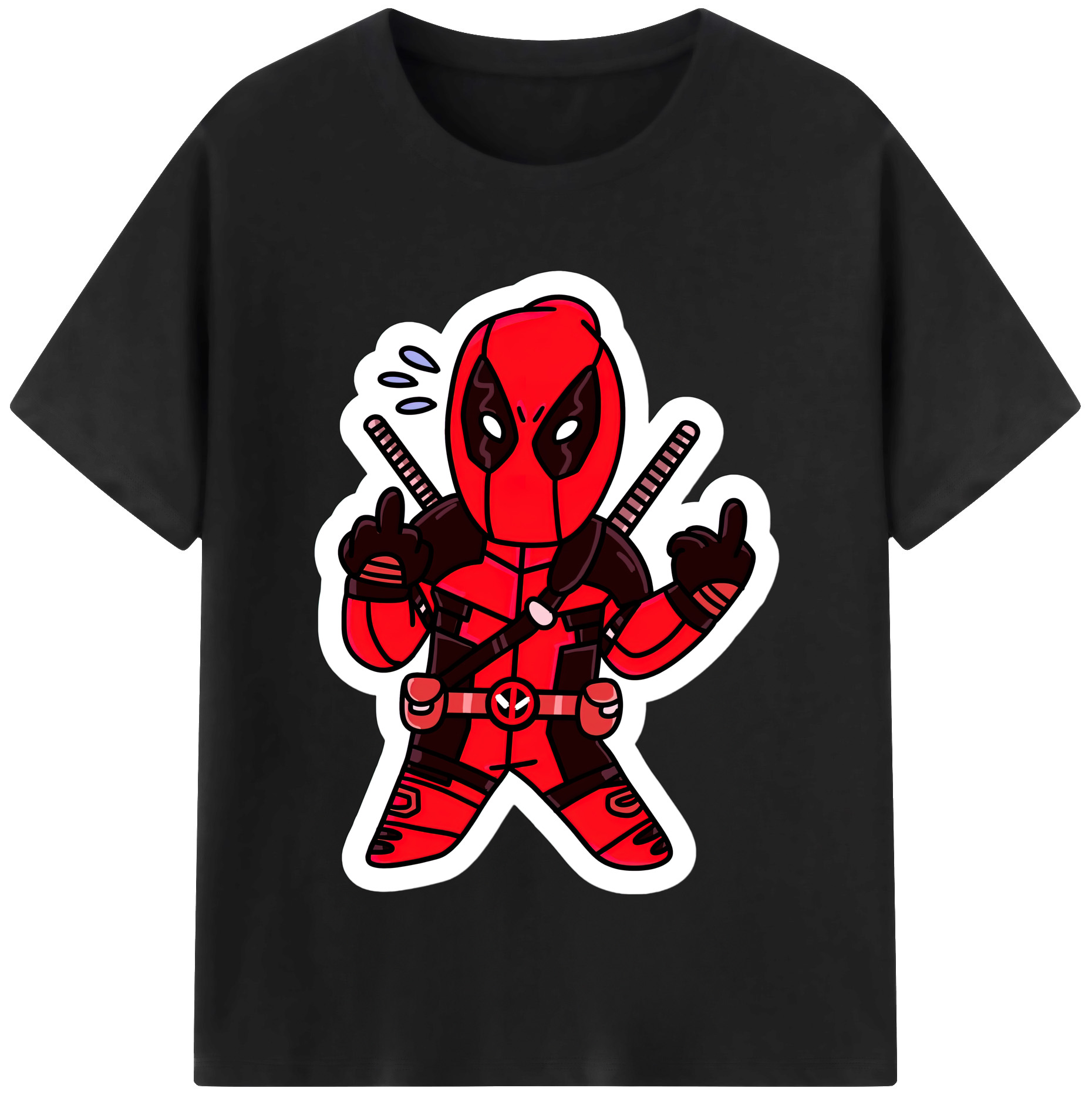 （画像用） Deadpool デッドプール レディースカジュアルプリントTシャツ（綿100％）