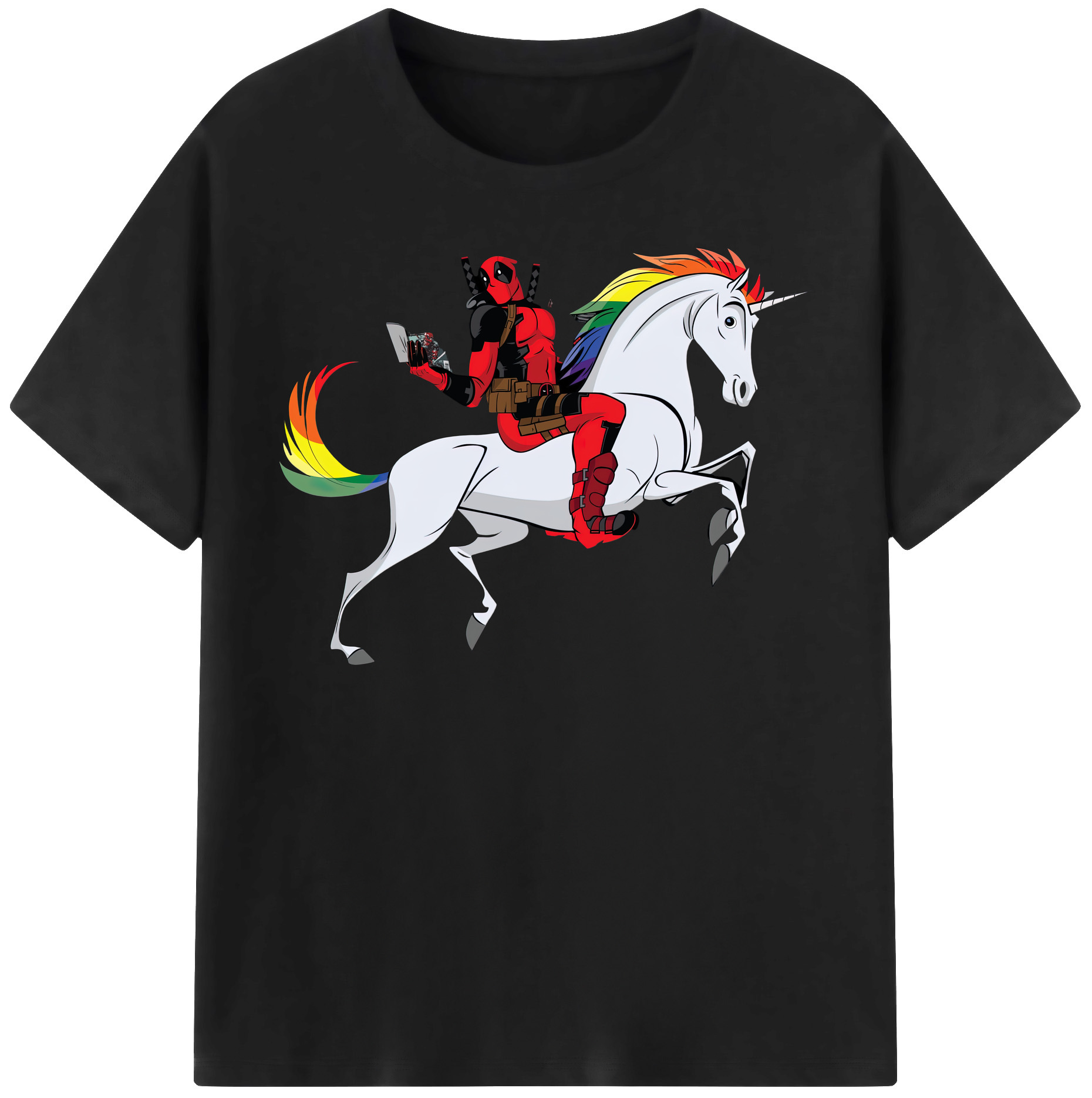 （画像用） Deadpool デッドプール レディースカジュアルプリントTシャツ（綿100％）