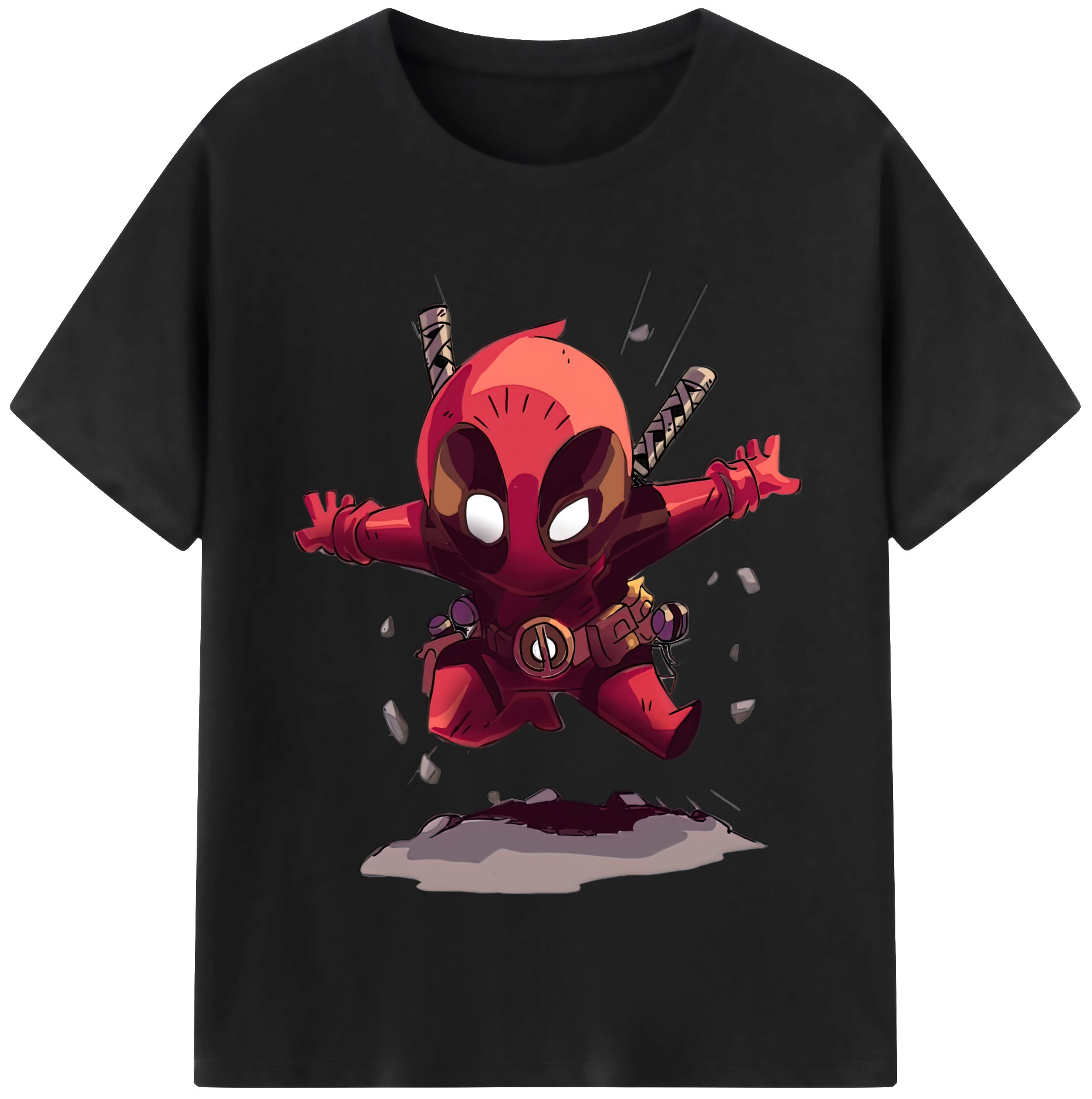 （画像用） Deadpool デッドプール レディースカジュアルプリントTシャツ（綿100％）