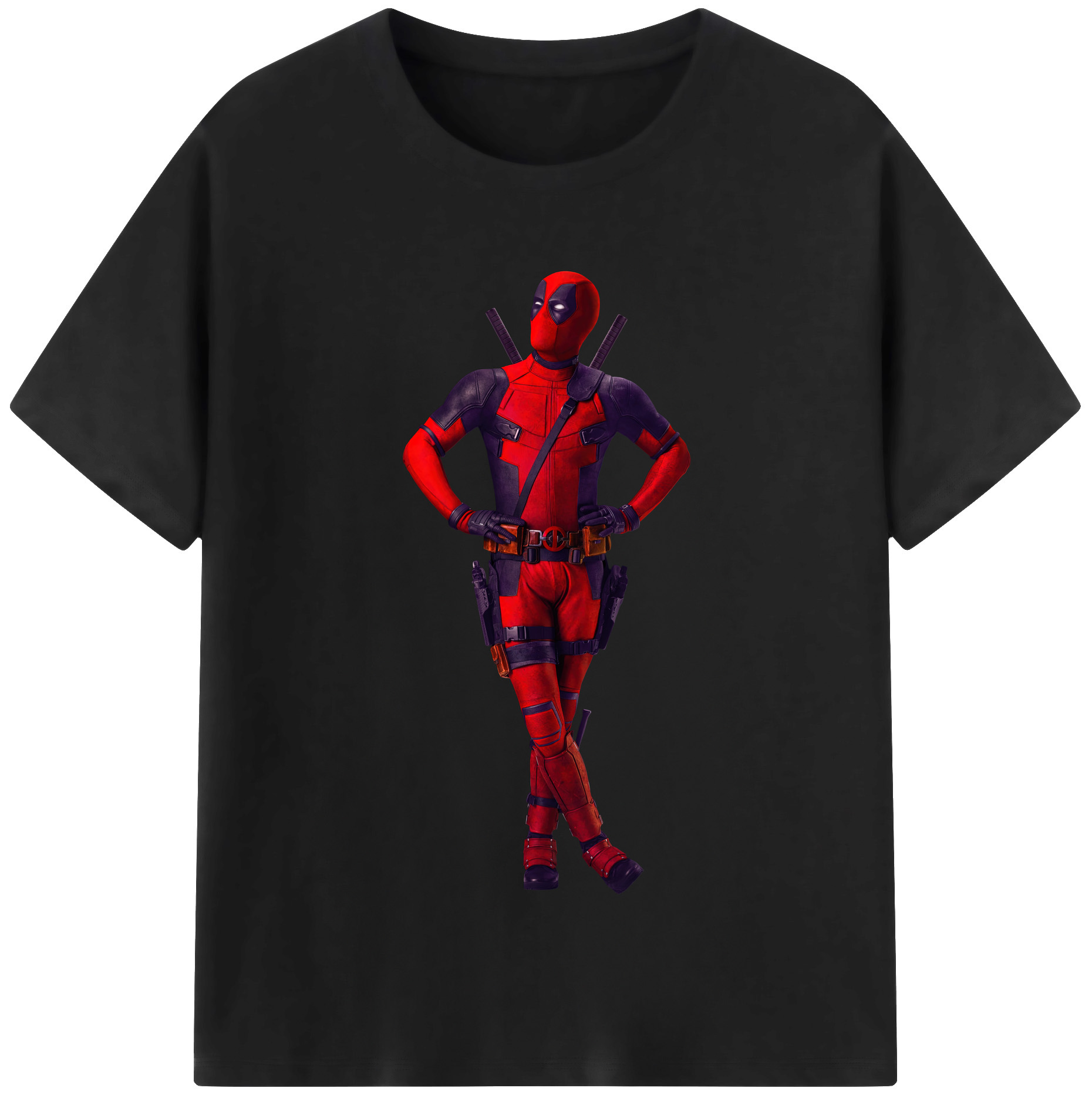 （画像用） Deadpool デッドプール レディースカジュアルプリントTシャツ（綿100％）