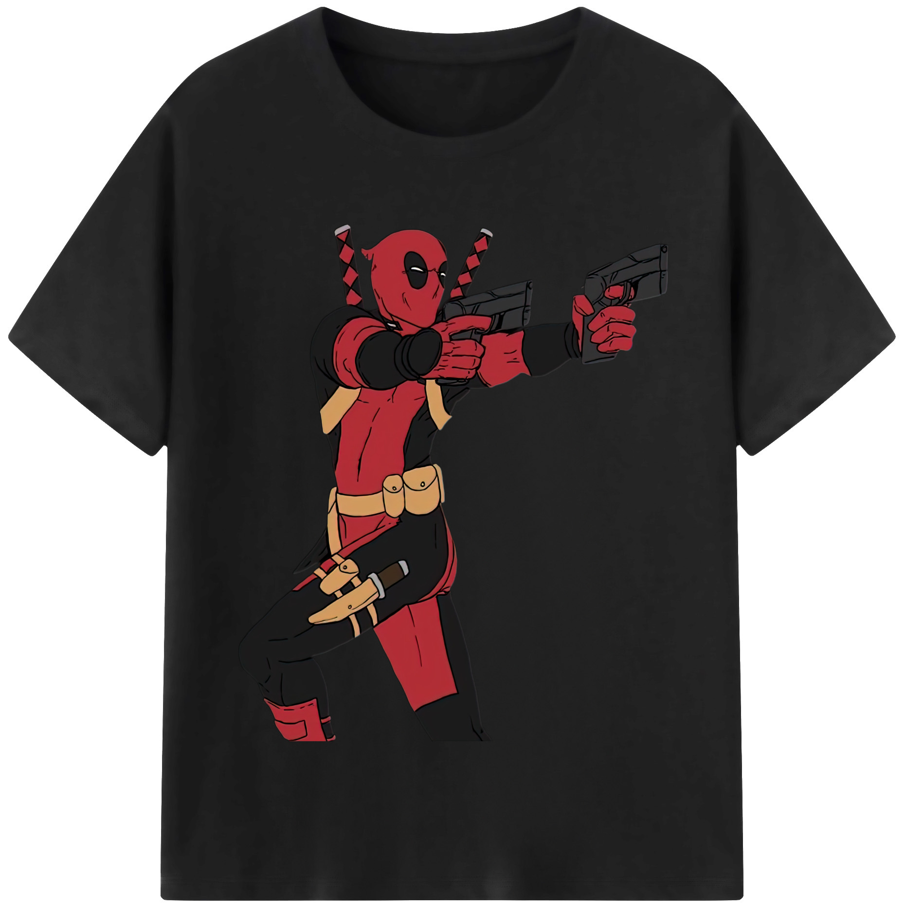 （画像用） Deadpool デッドプール レディースカジュアルプリントTシャツ（綿100％）