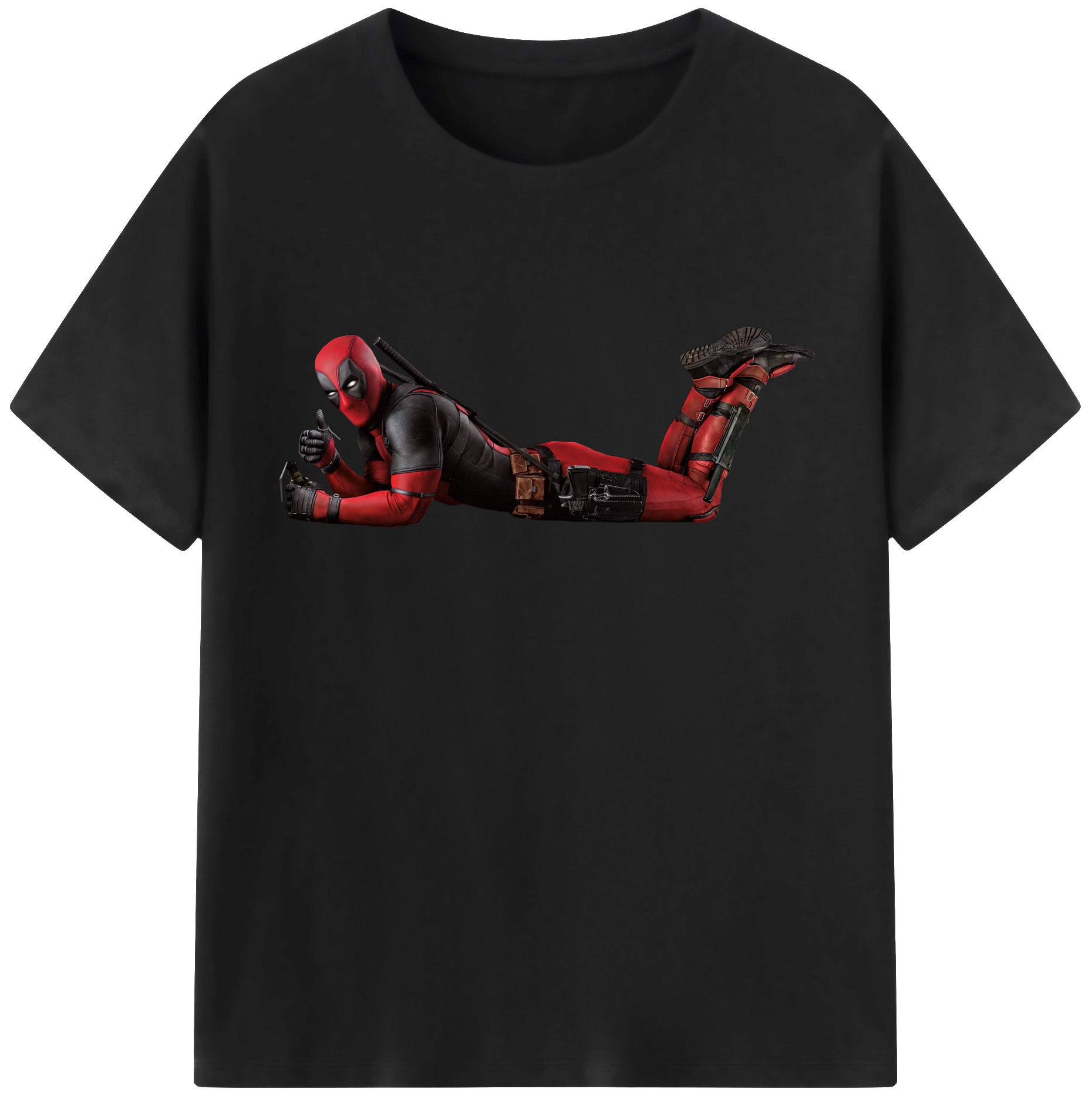 （画像用） Deadpool デッドプール レディースカジュアルプリントTシャツ（綿100％）