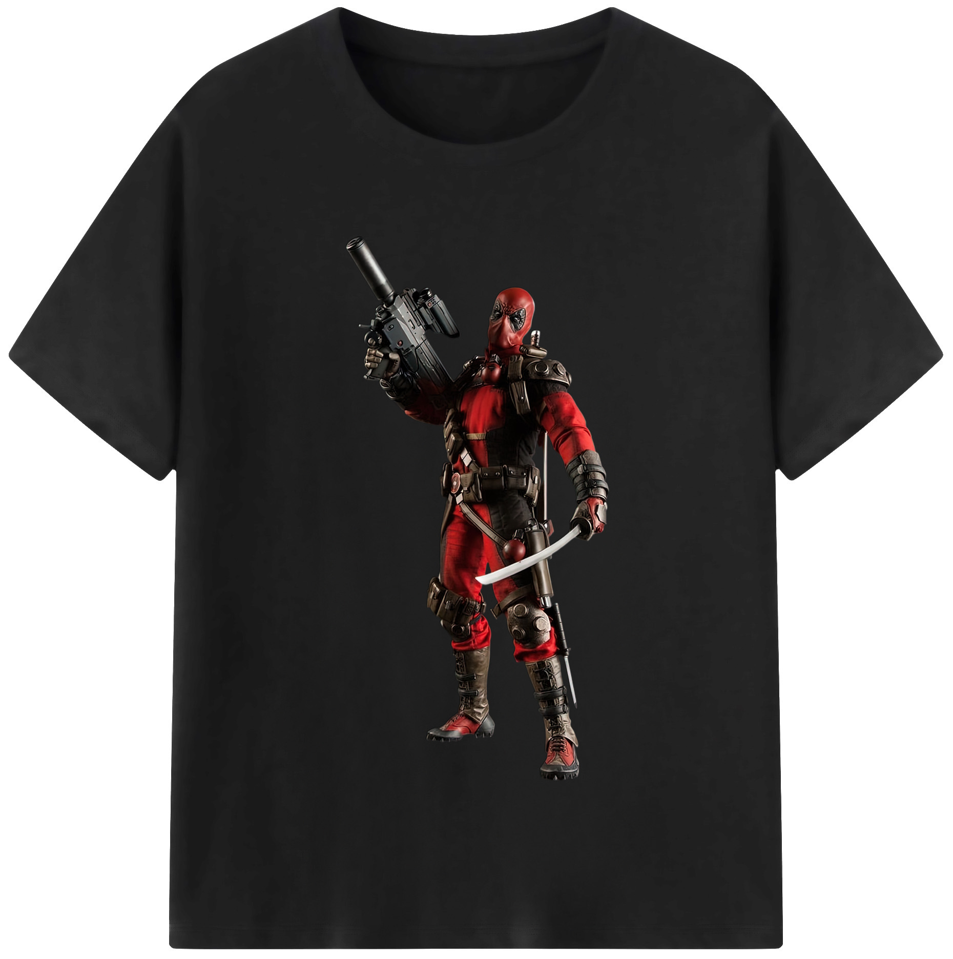 （画像用） Deadpool デッドプール レディースカジュアルプリントTシャツ（綿100％）