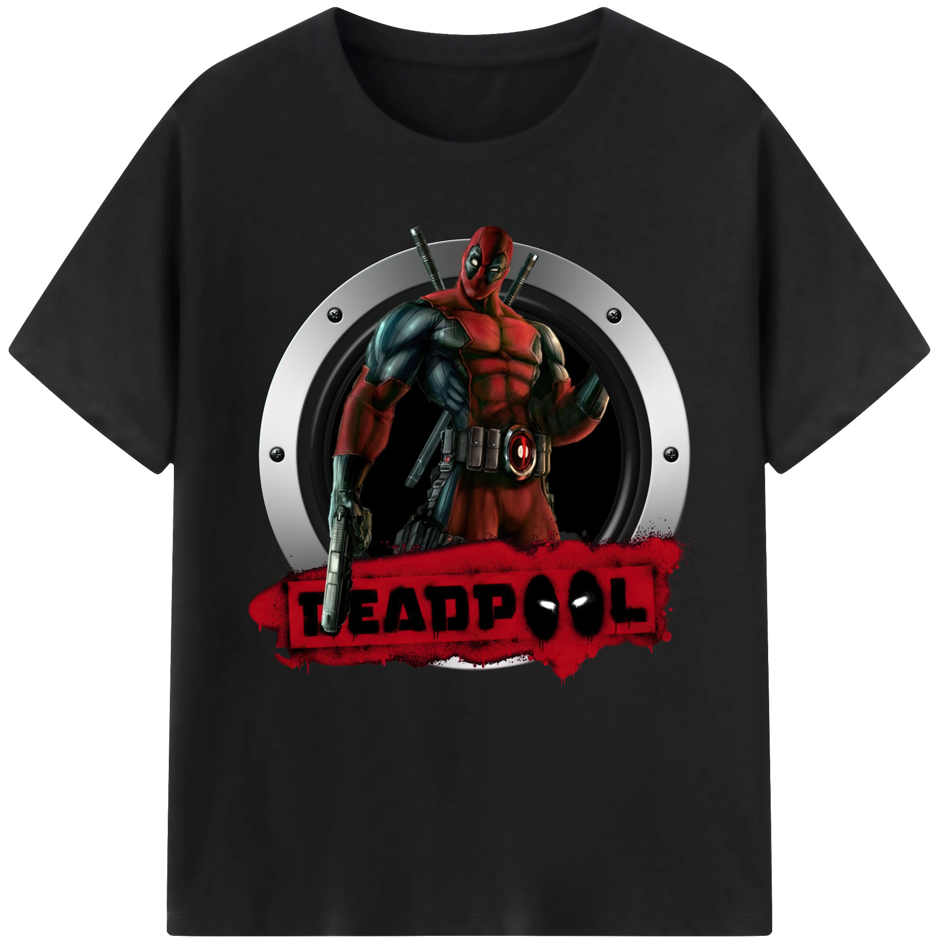 （画像用） Deadpool デッドプール レディースカジュアルプリントTシャツ（綿100％）
