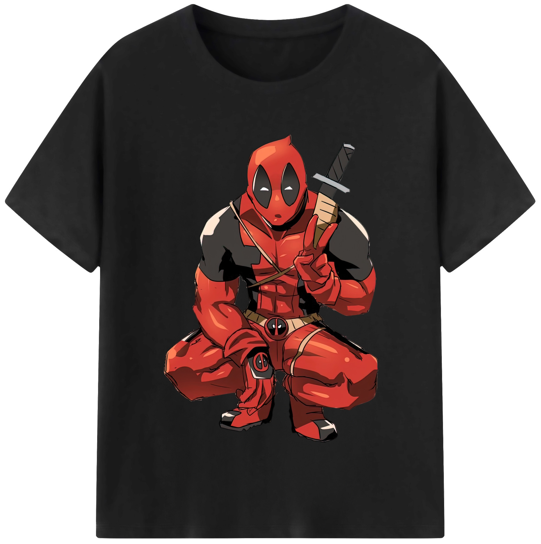 （画像用） Deadpool デッドプール レディースカジュアルプリントTシャツ（綿100％）